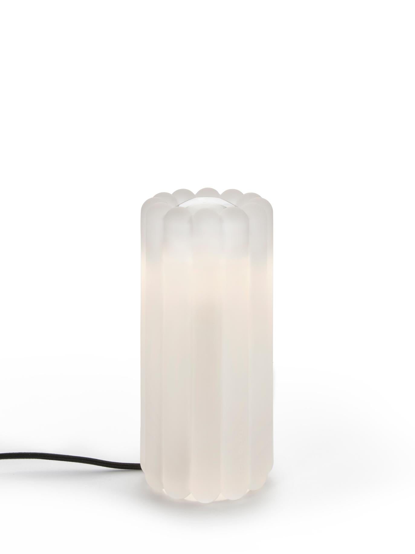 Stolná lampa PRESS matné sklo