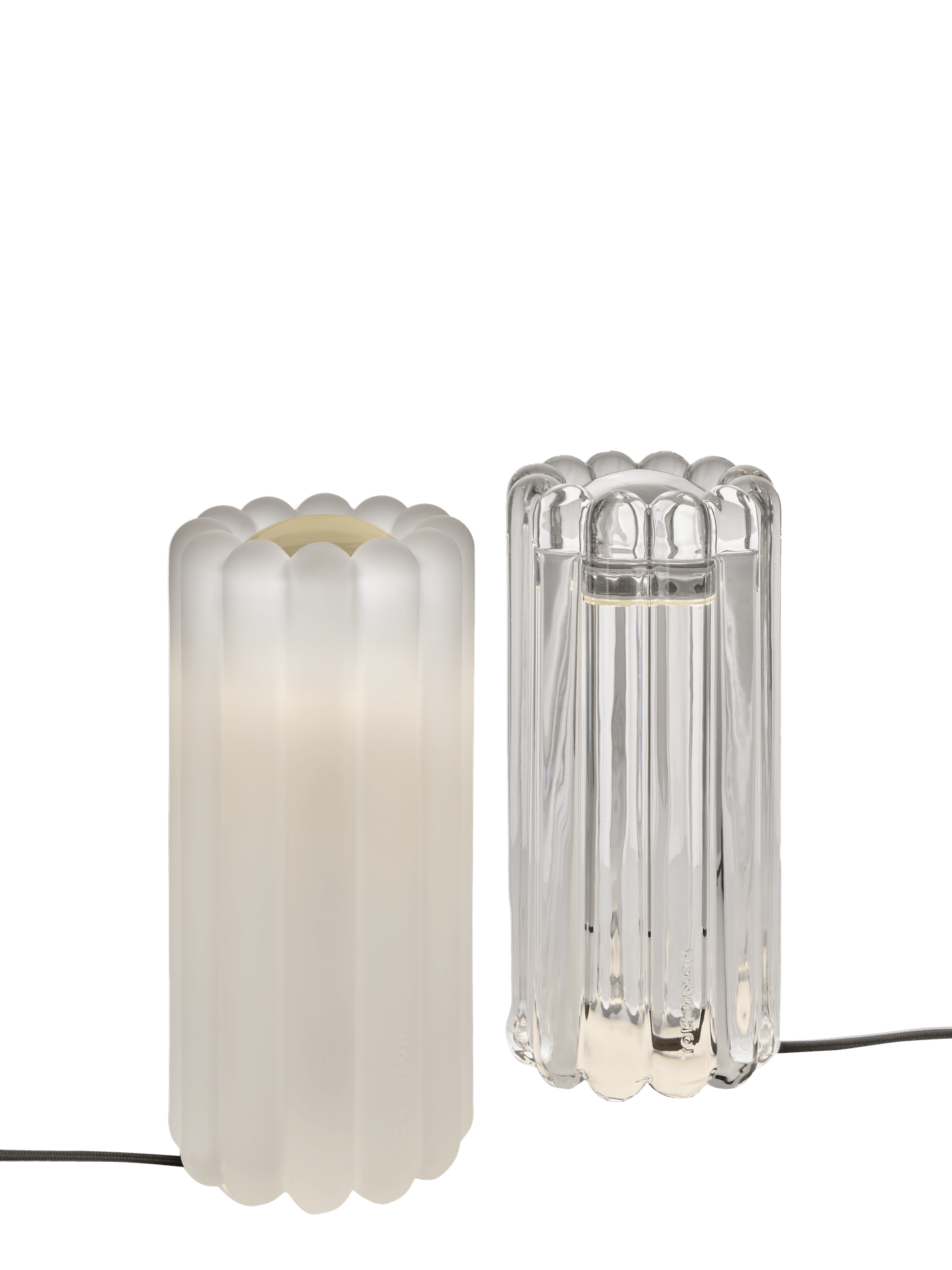 Stolná lampa PRESS matné sklo