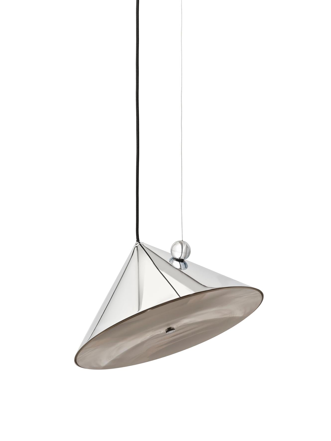 Závesná lampa POSE strieborná