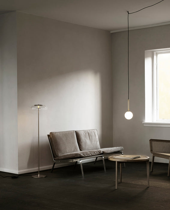 MIIRA Pendant Lamp in Brass with Opal Glass