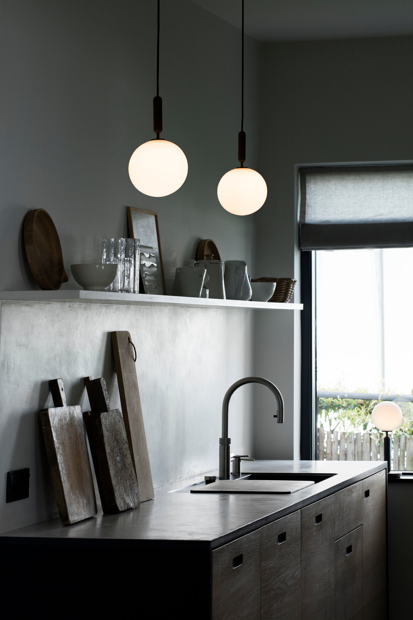 MIIRA Table Lamp in Graphite with Opal Glass