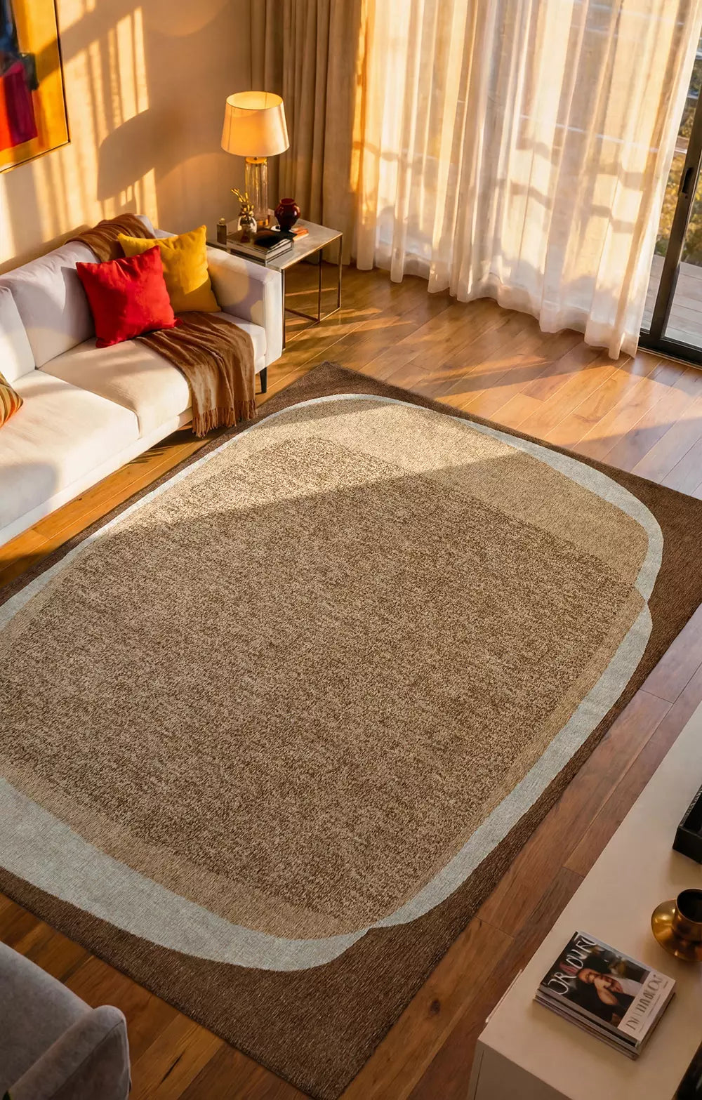 MARBLE Brown and Beige Rug