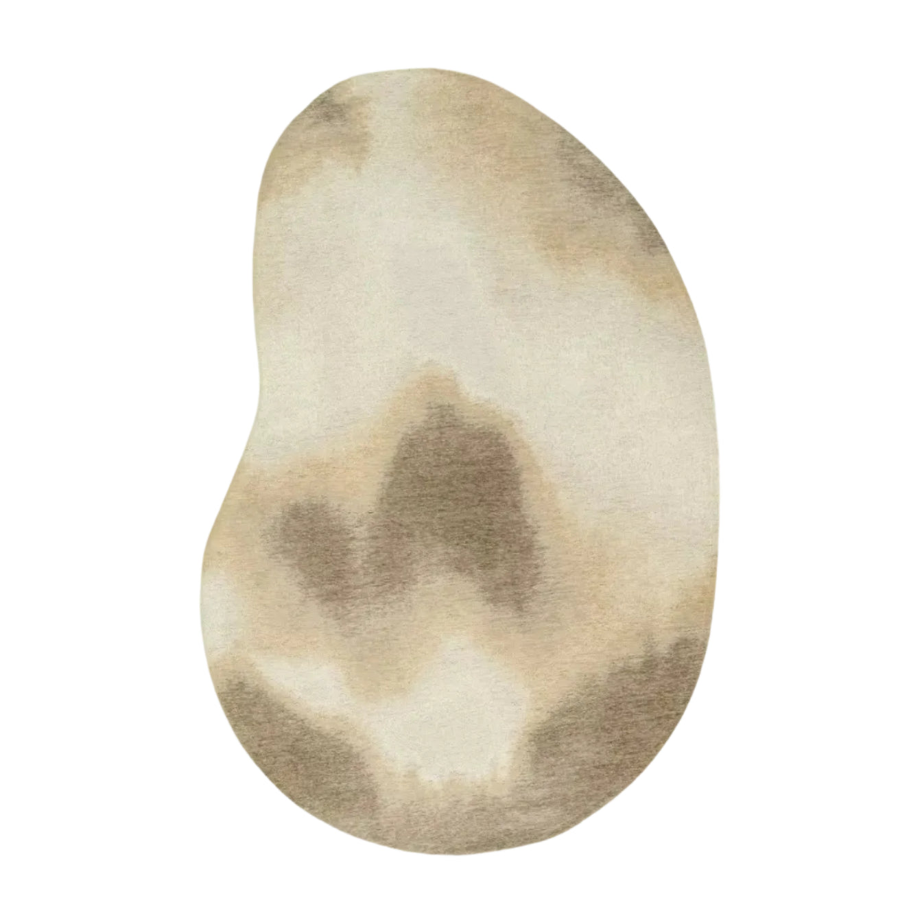 Okrúhly koberec AQUARELLE LEAF krémový s béžovou