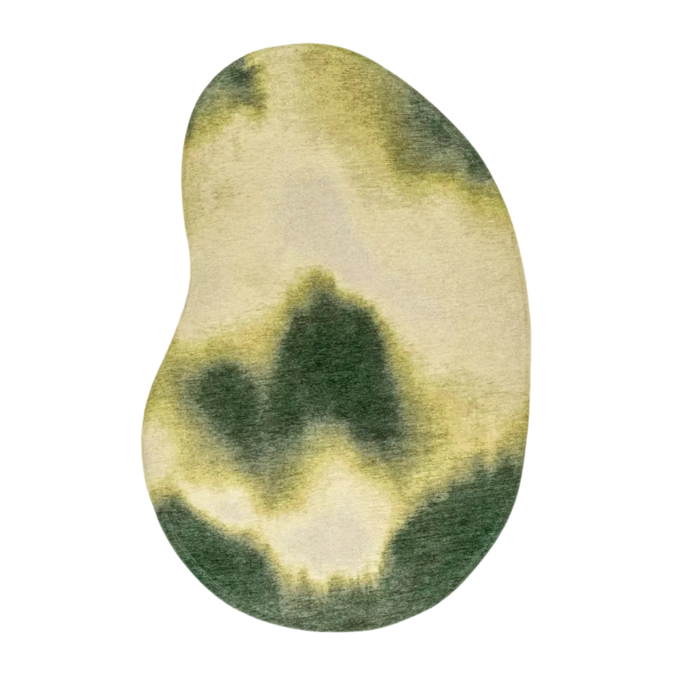 Okrúhly koberec AQUARELLE LEAF zelený so žltým