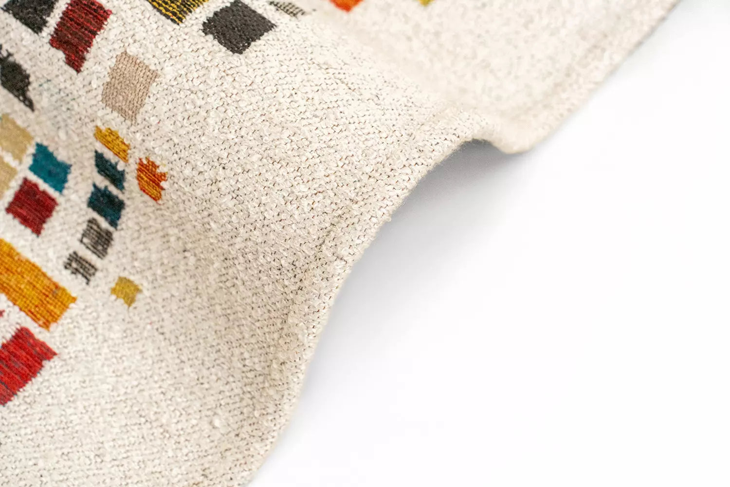 CUBIK Beige Rug with Colorful Pattern