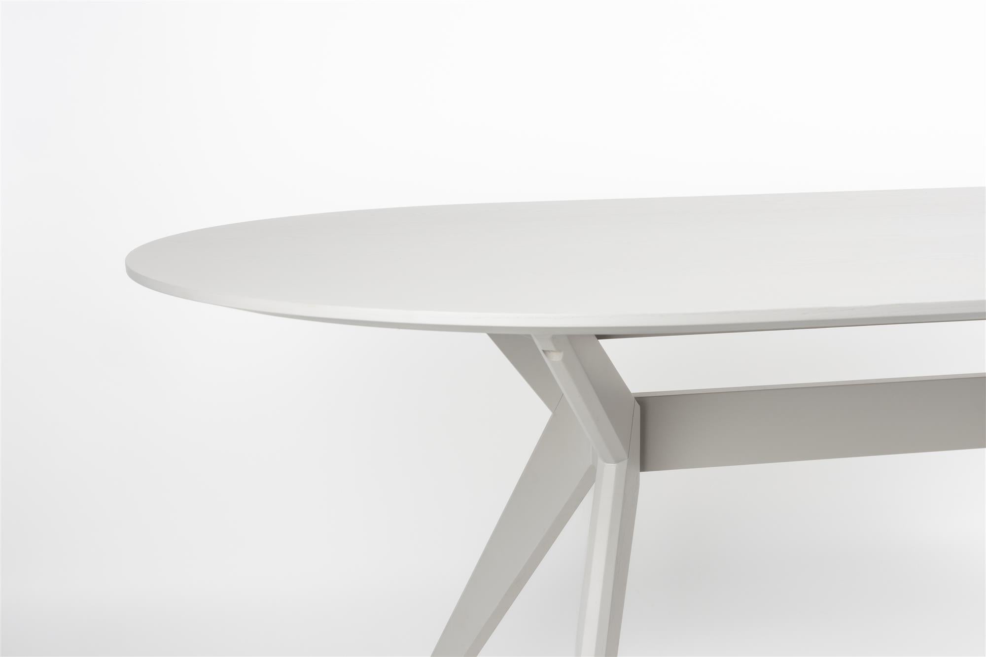 ZEME Light Beige Oval Table