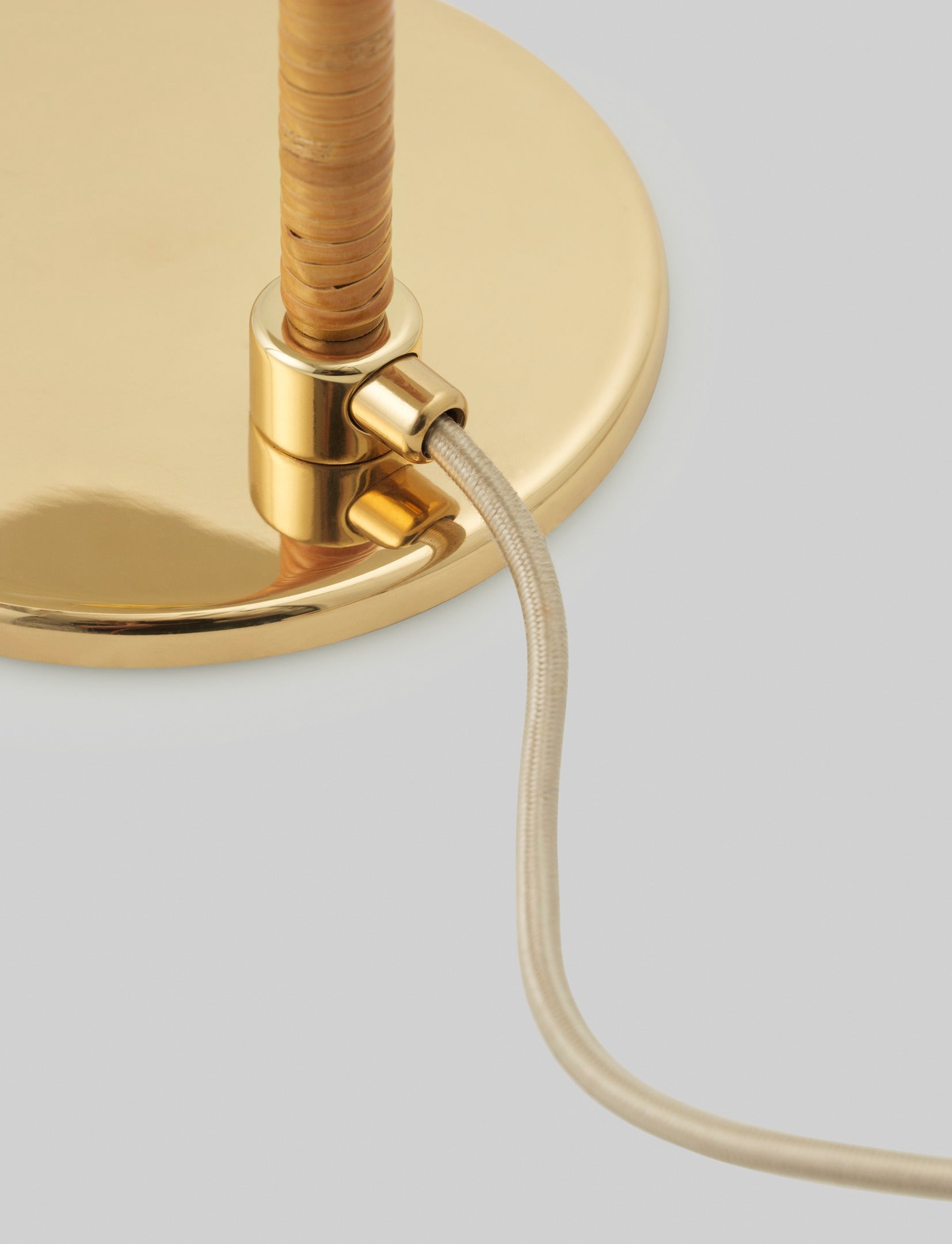 Floor lamp 9602 brass with bamboo shade