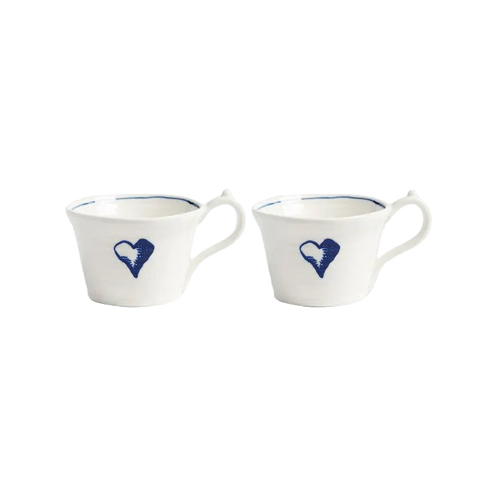 ANOUK HEART white and blue cup set