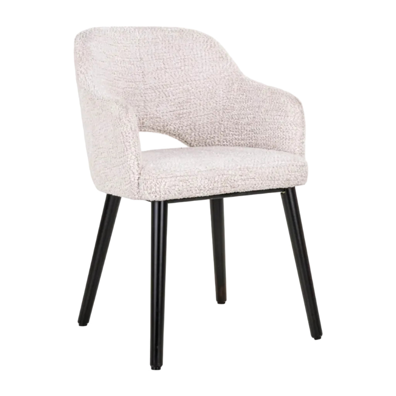 Stolička GINNA krémová s čiernym podstavcom