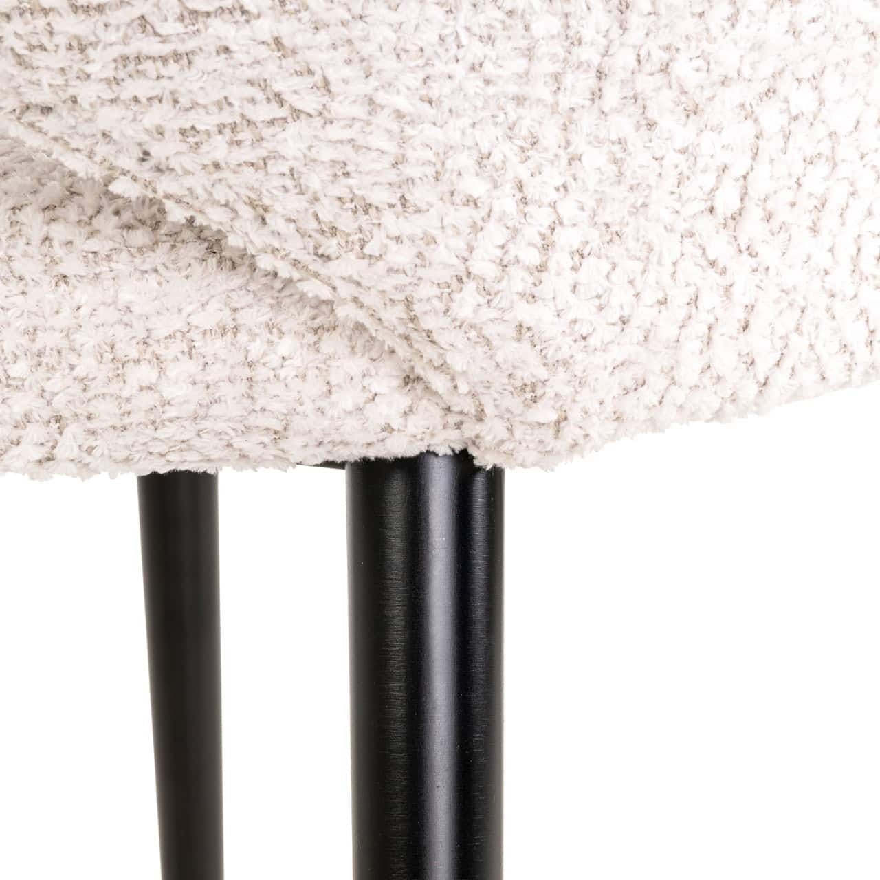 Stolička GINNA krémová s čiernym podstavcom