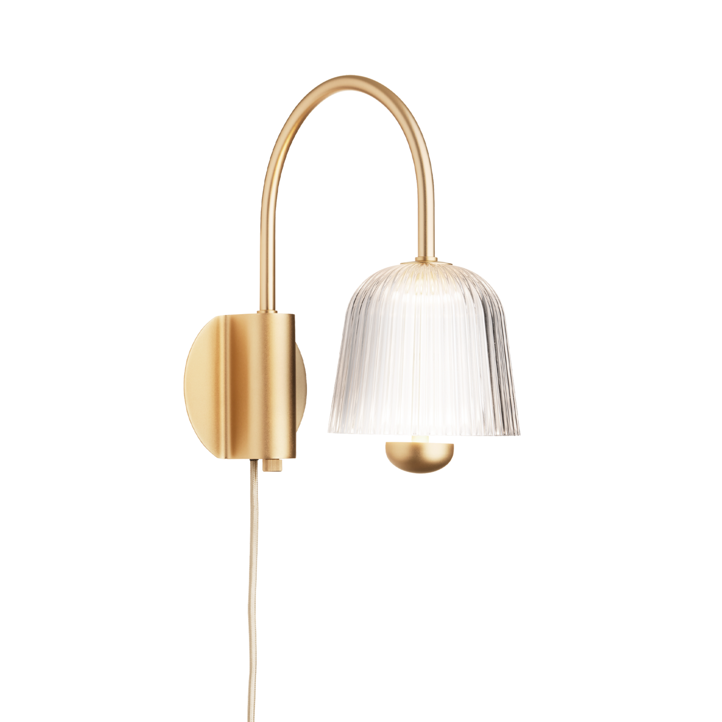 Nástenná lampa ASTEEA zlatá s transparentnou