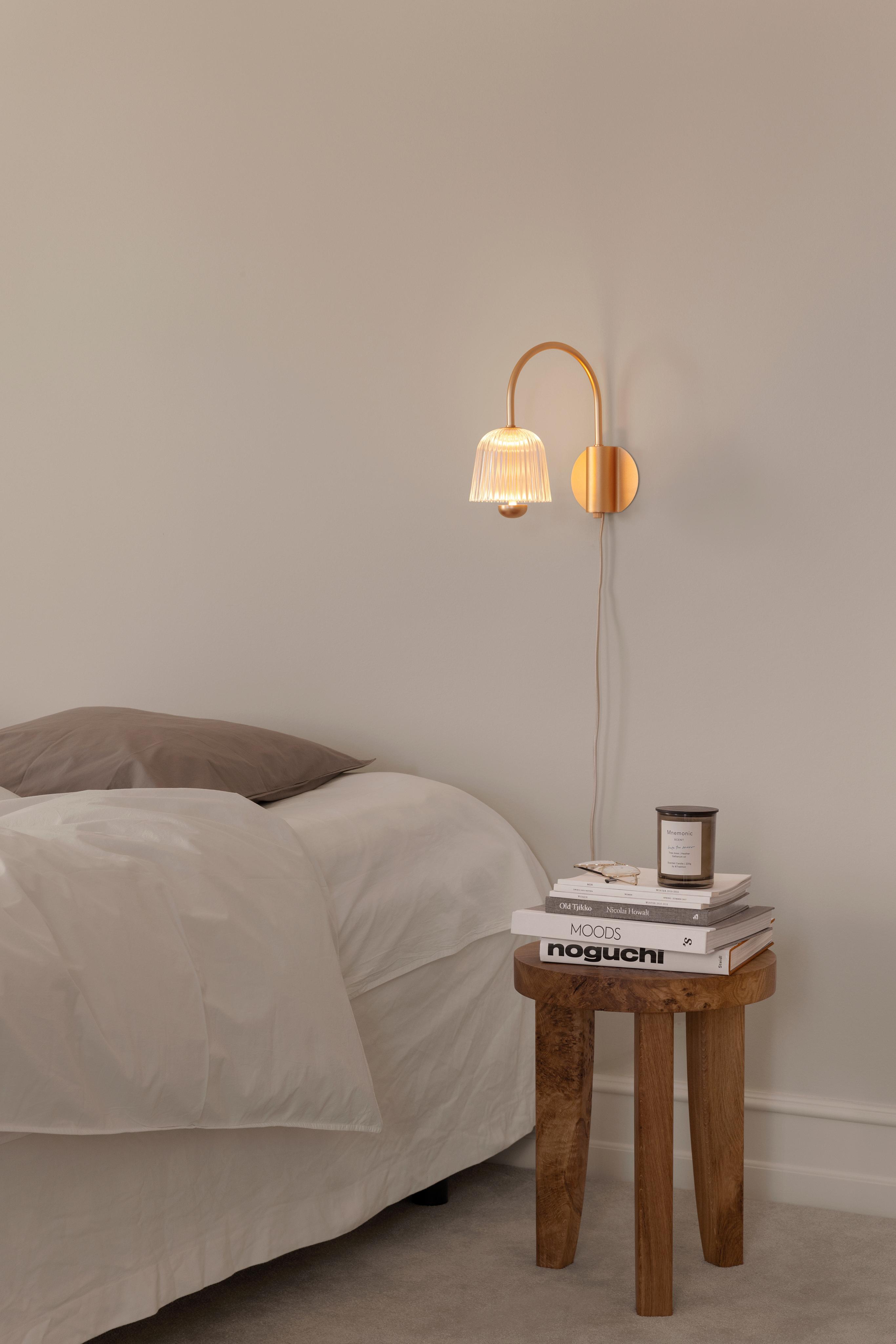 Nástenná lampa ASTEEA zlatá s transparentnou