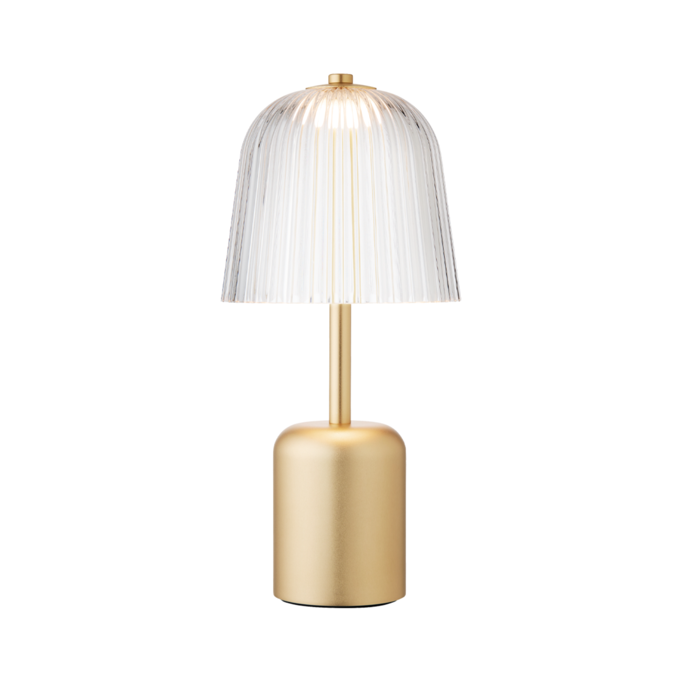 ASTEEA Portable Lamp in Gold with Transparent Shade