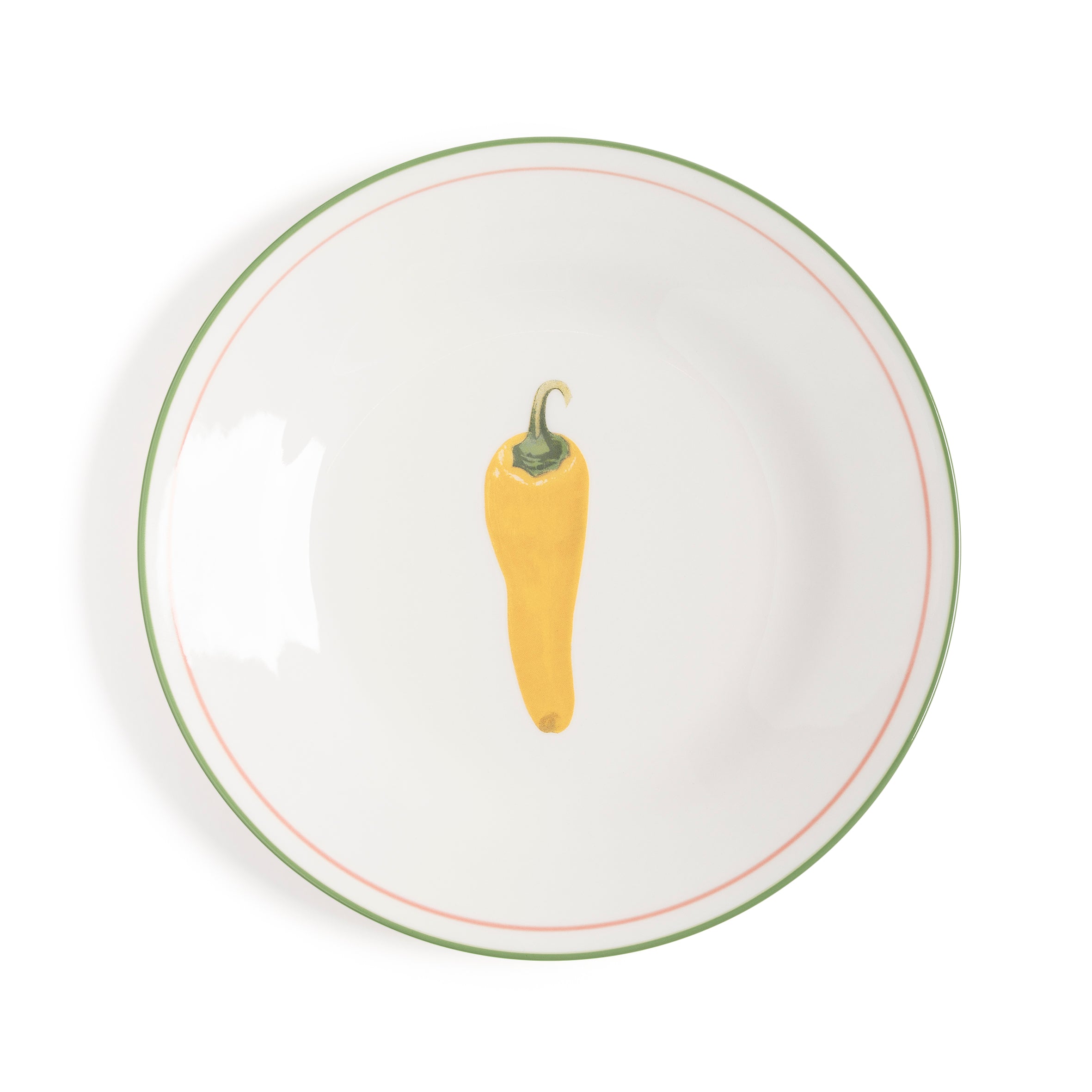 Set of breakfast plates VEGETABLE white