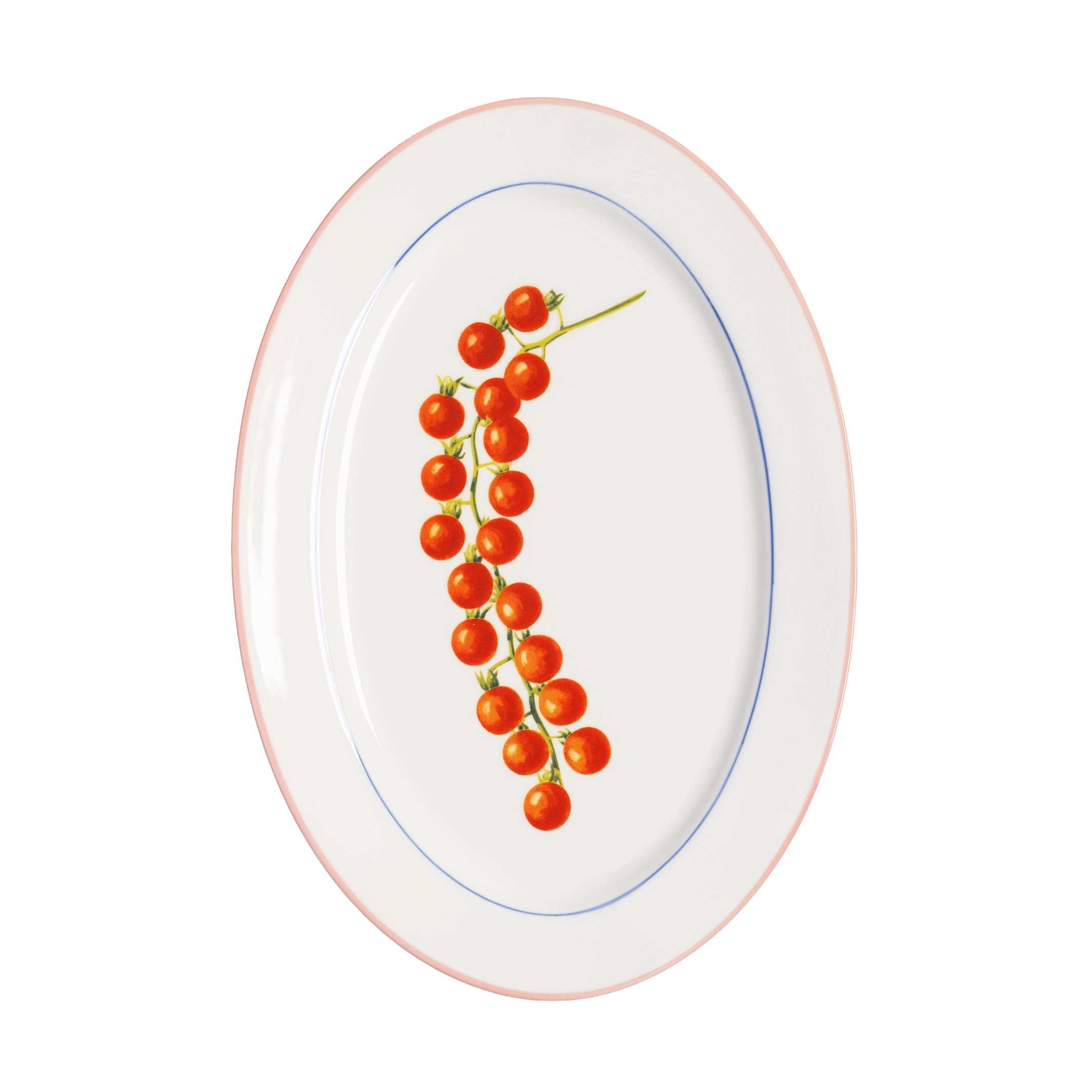 Miska TOMATO biela s červenou a modrou