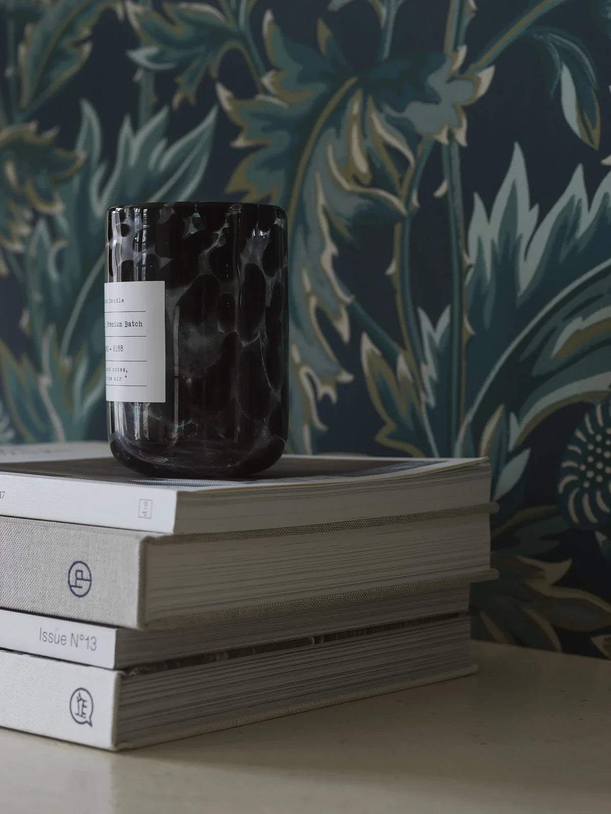 Treasured Thistle Blue and Green Floral Wallpaper