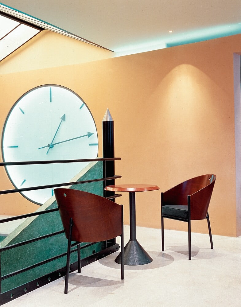 Costs chair olive veneer with beige leather