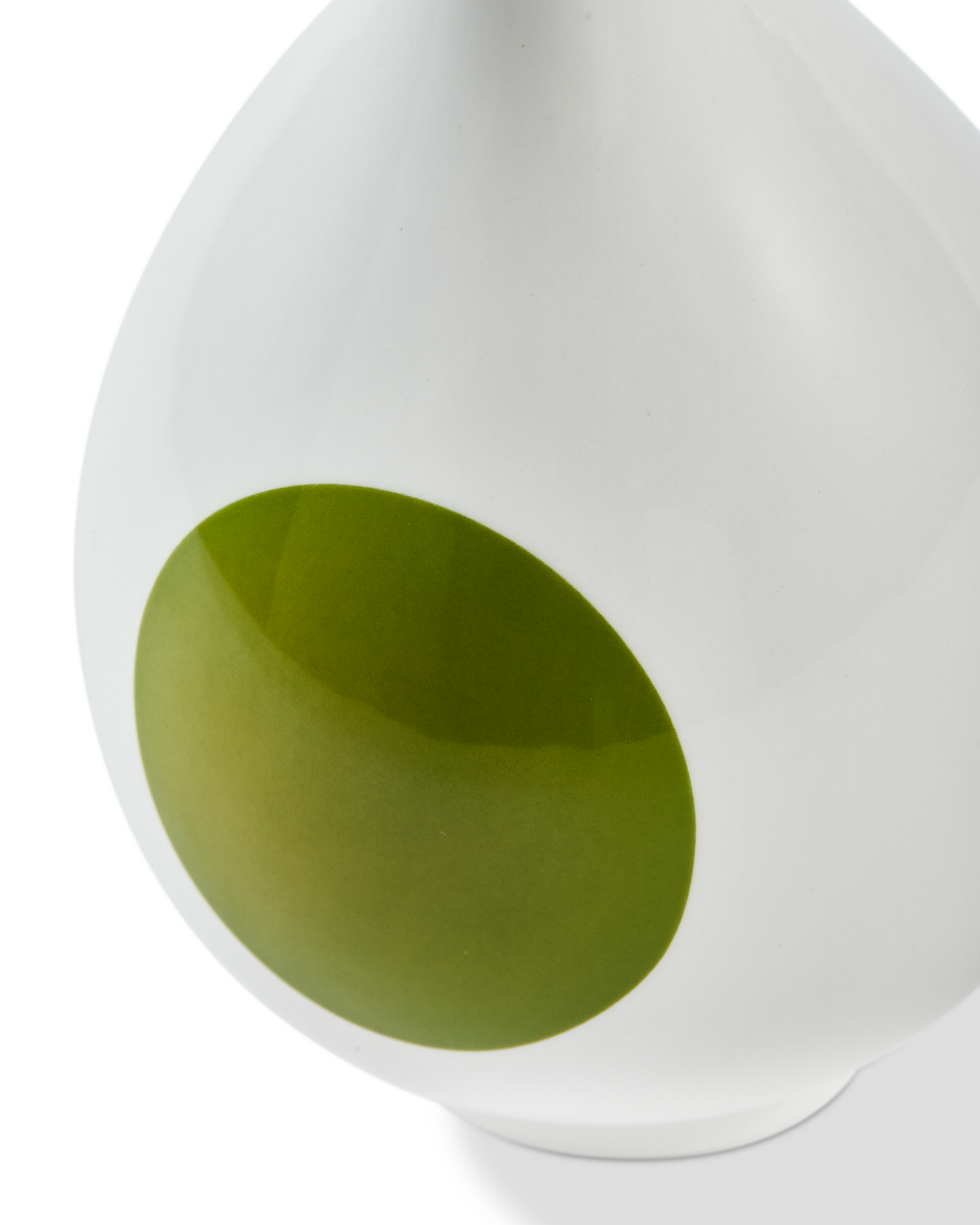 Váza MALÝ VTÁK biela s olivovou a modrou