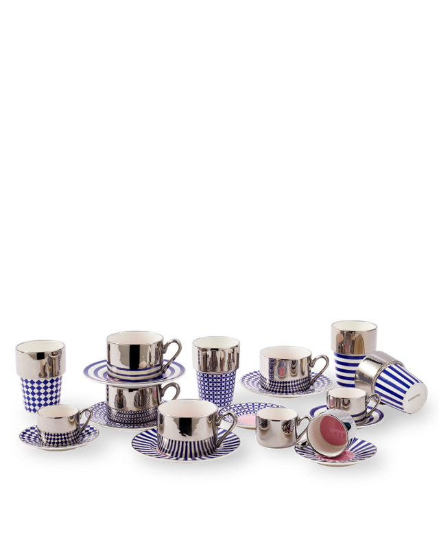 Súprava šálok na kávu AUNTY COFFEE CUPS tmavomodrá