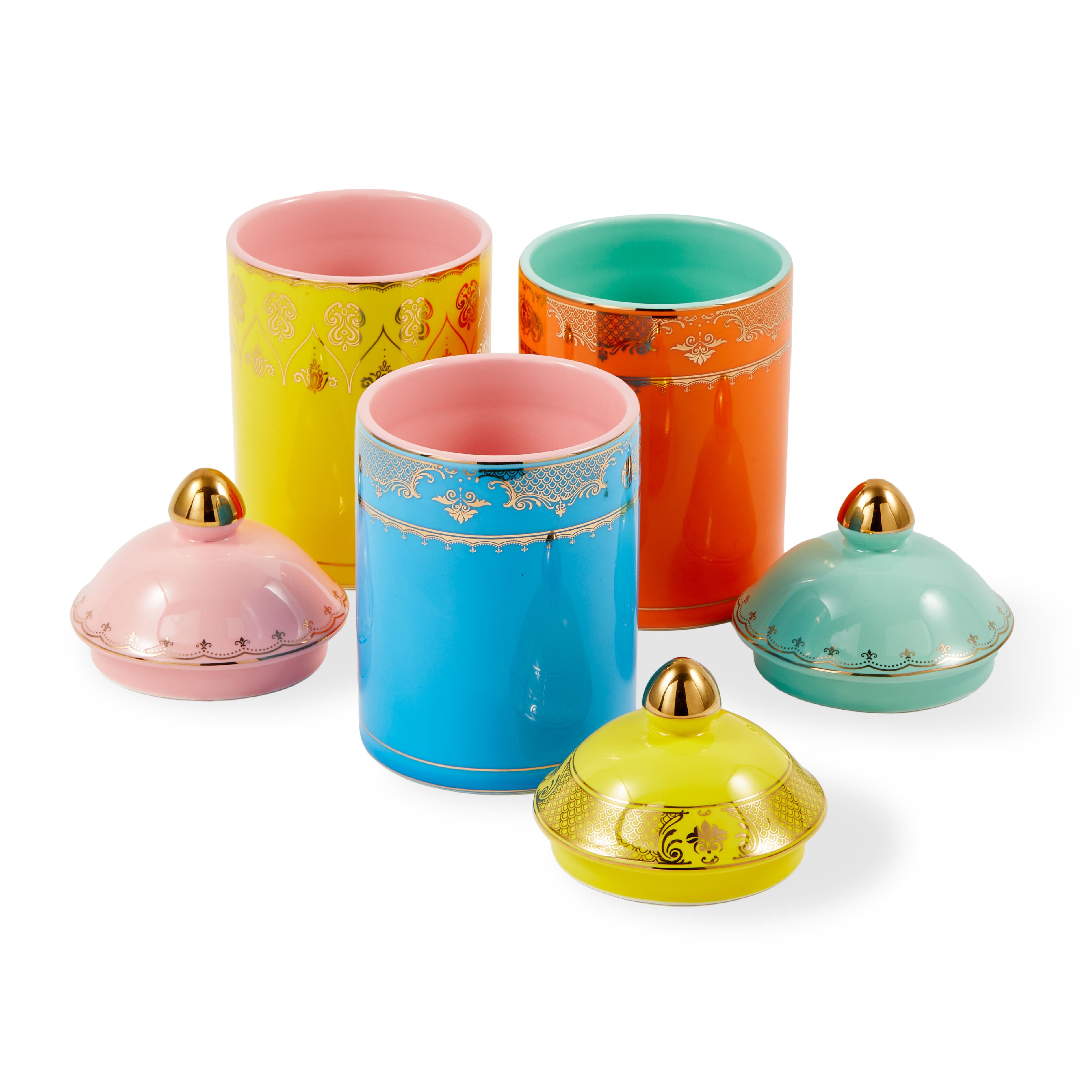 Porcelánový pohár GRANDPA oranžový s mätou