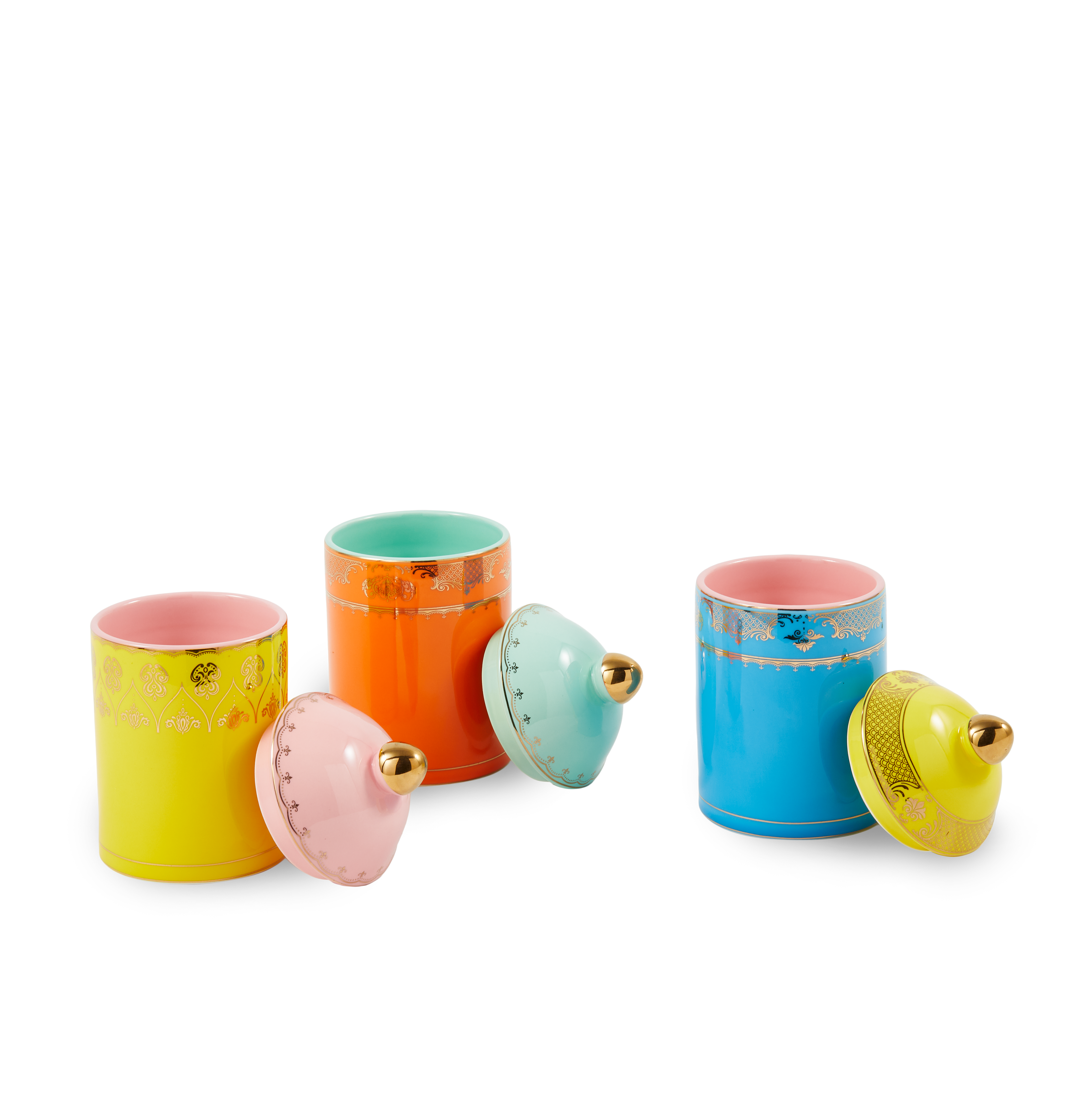 Porcelánový pohár GRANDPA oranžový s mätou