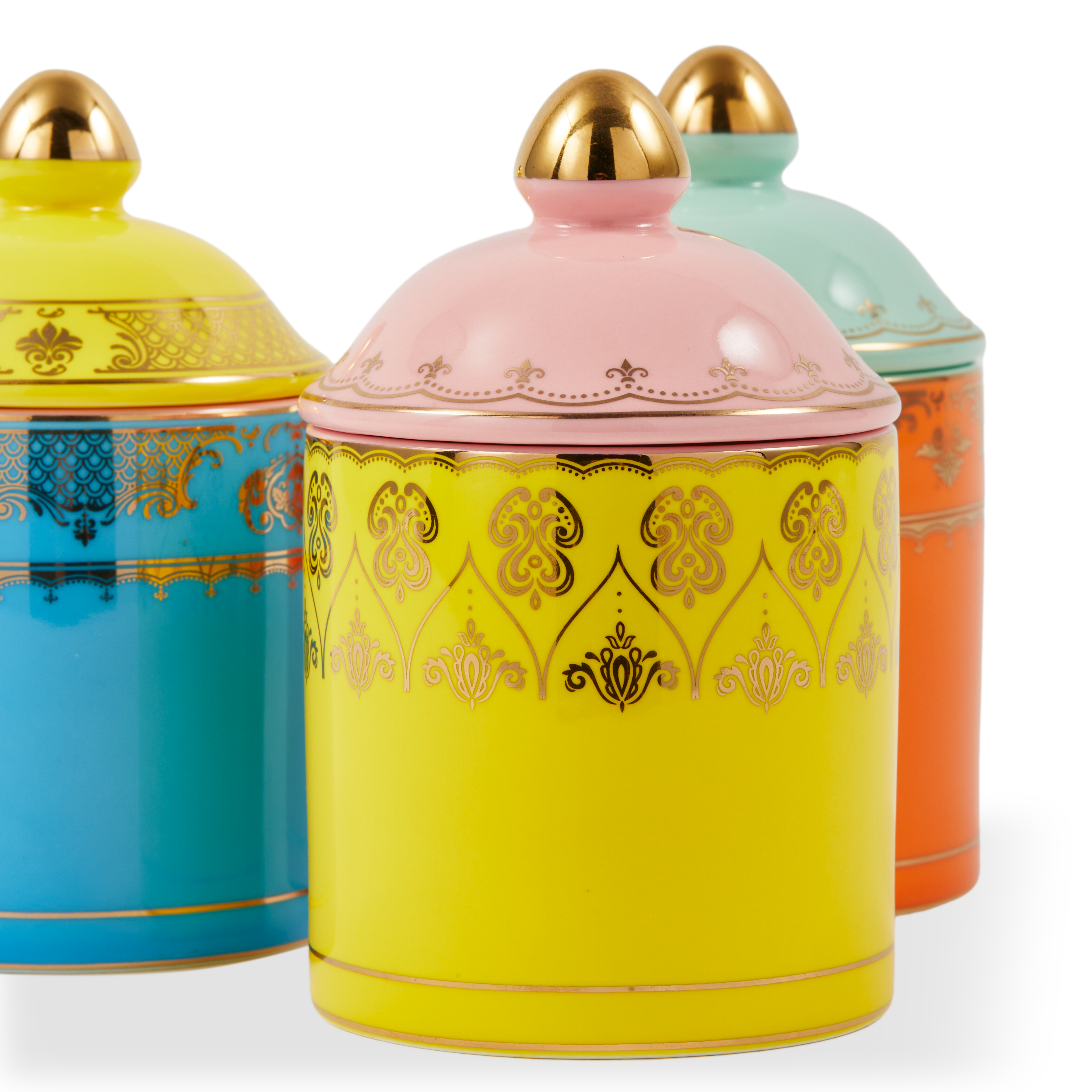 Porcelánový pohár DEDKO žltý s ružovým