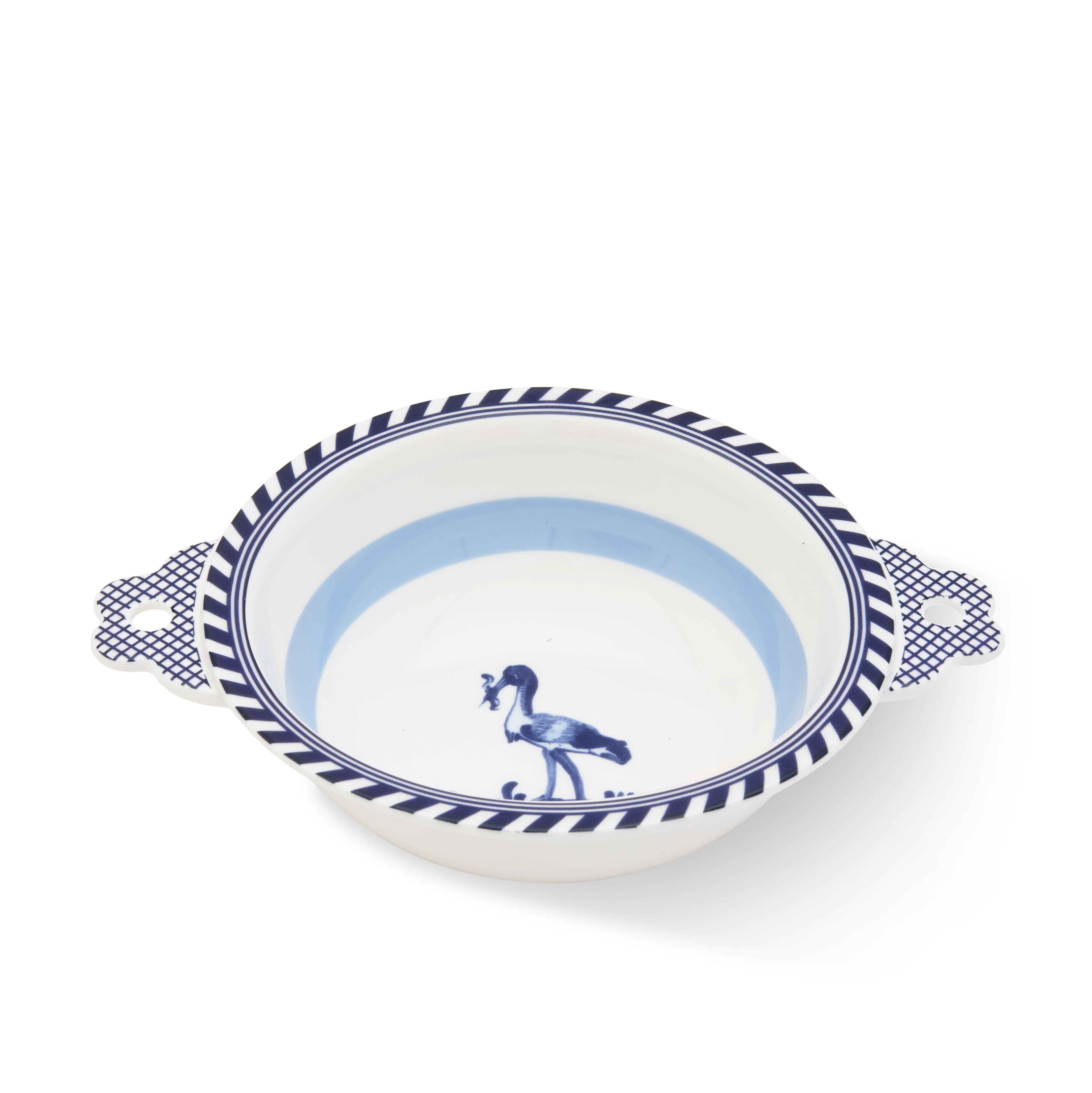 Miska BIRD biela s modrou