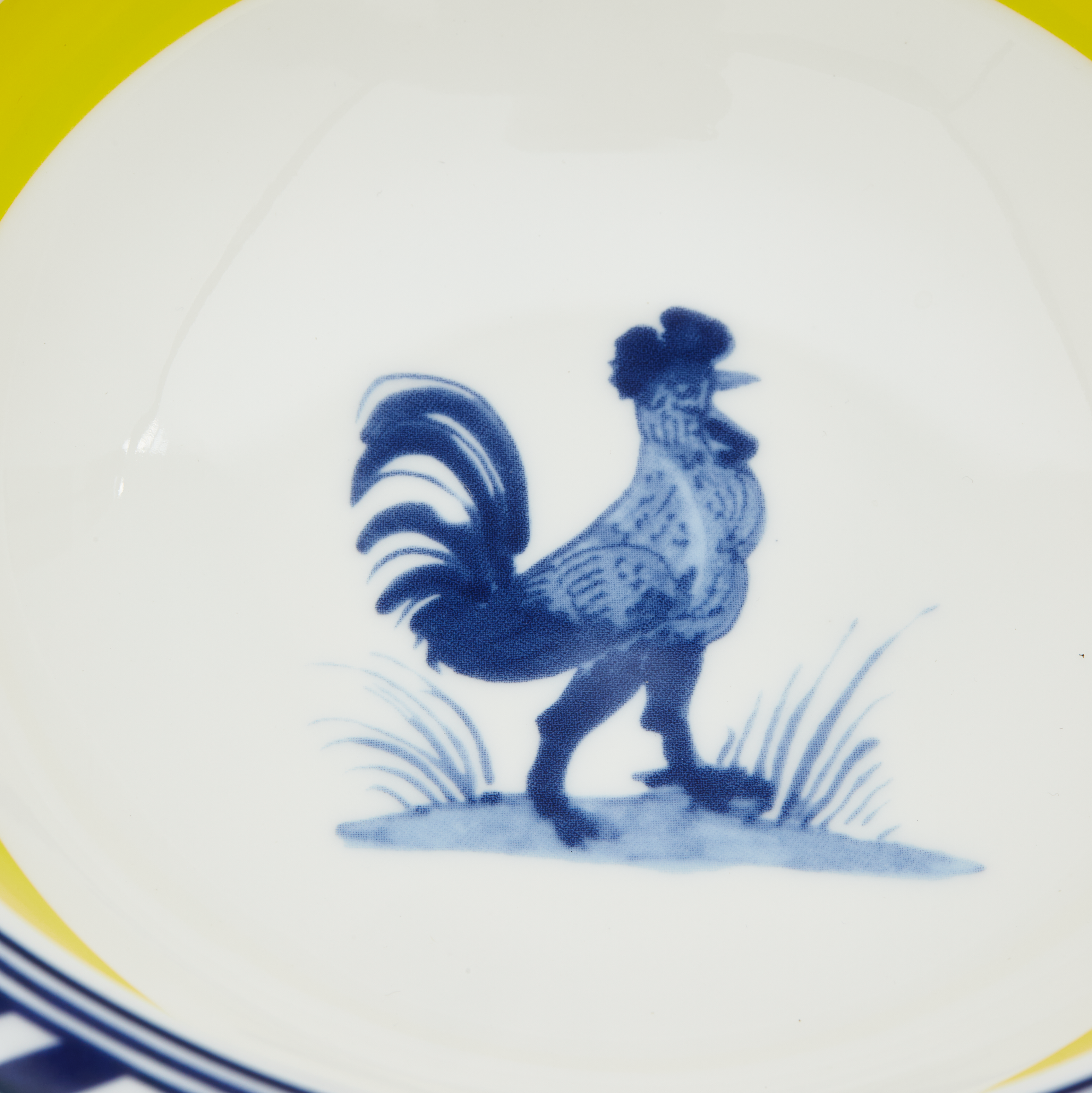 Miska BIRD biela so žltou a modrou