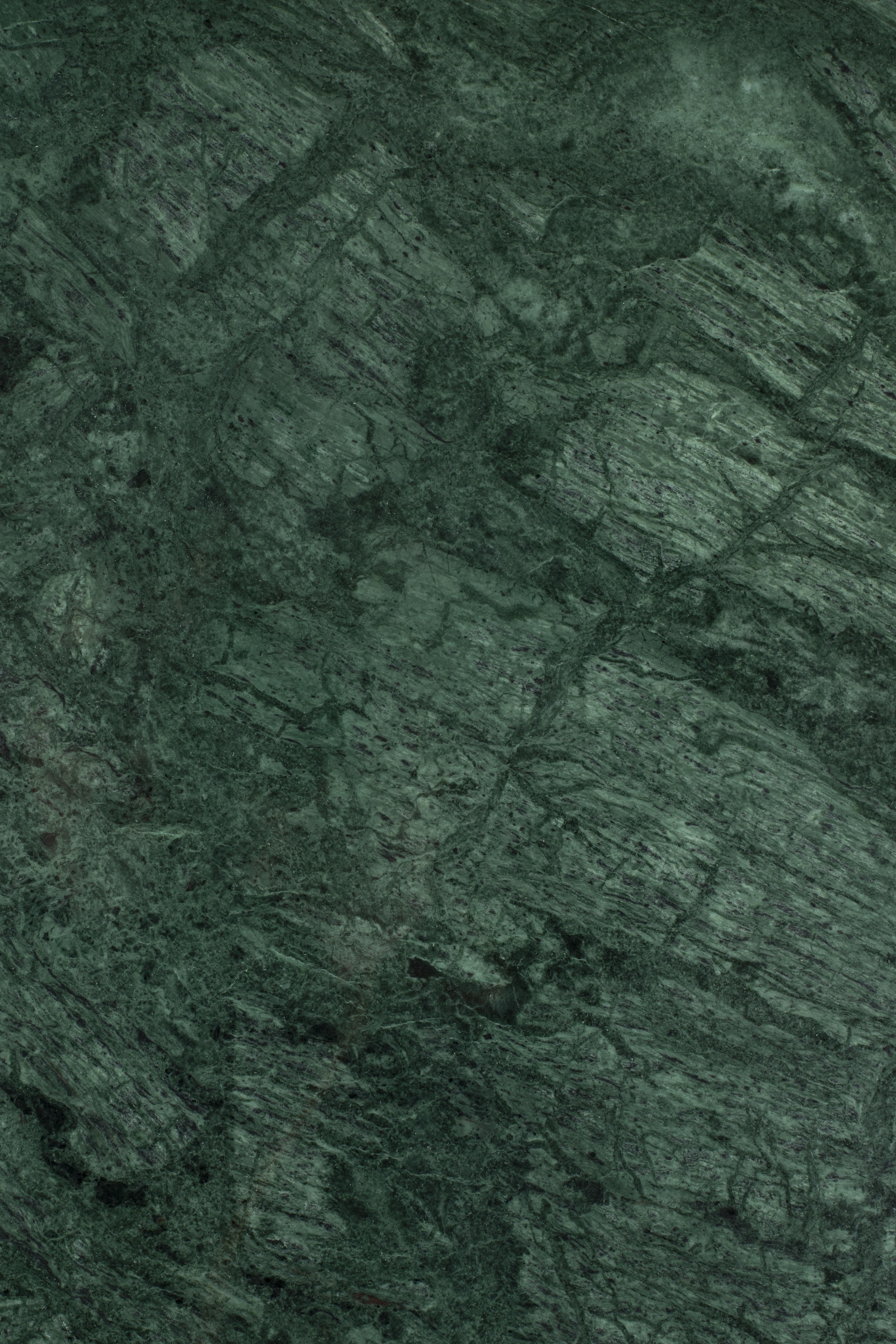 Timpa coffee table Green marble with a golden base