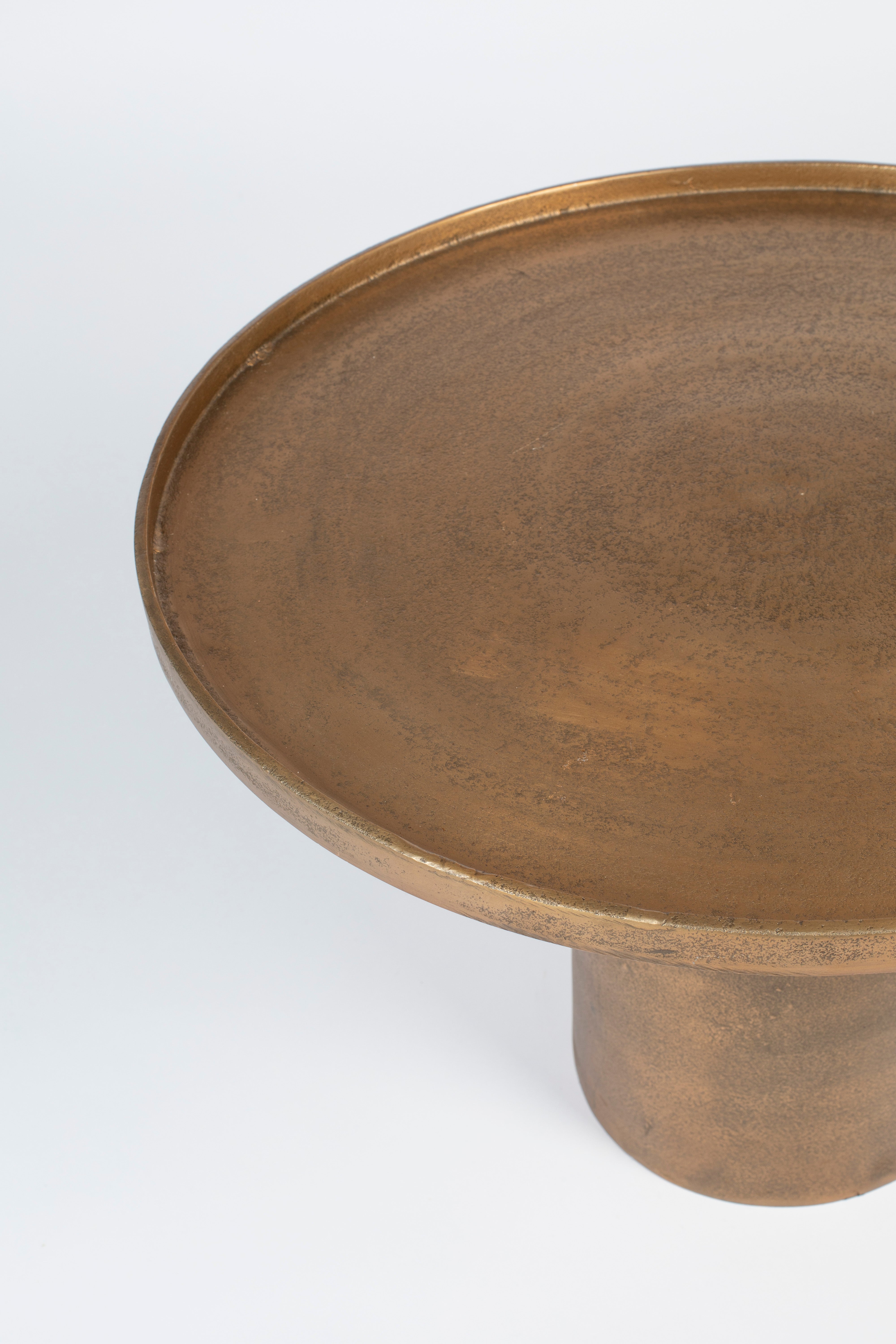 Kávový stolík MASON antický zlatý