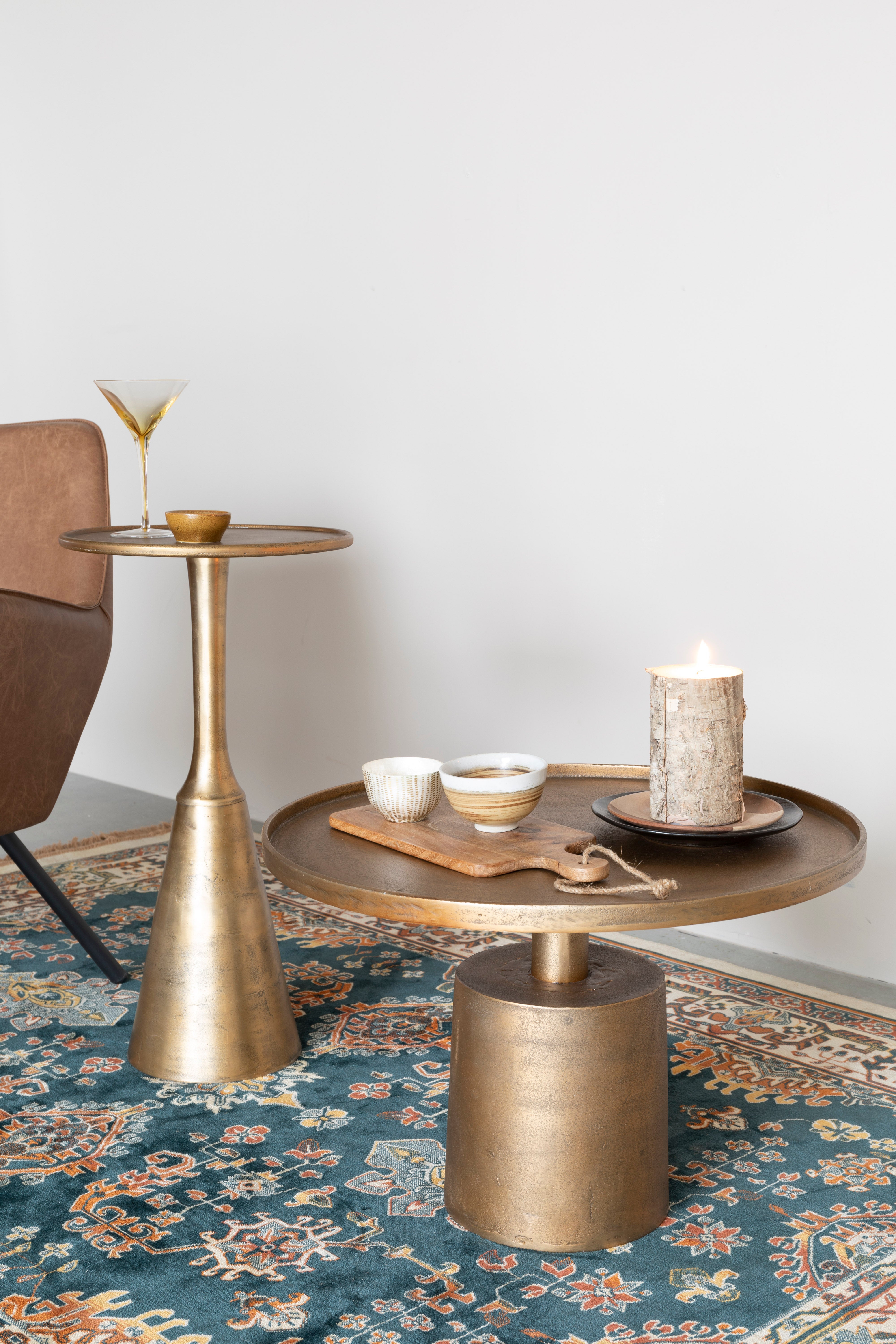 Kávový stolík MASON antický zlatý