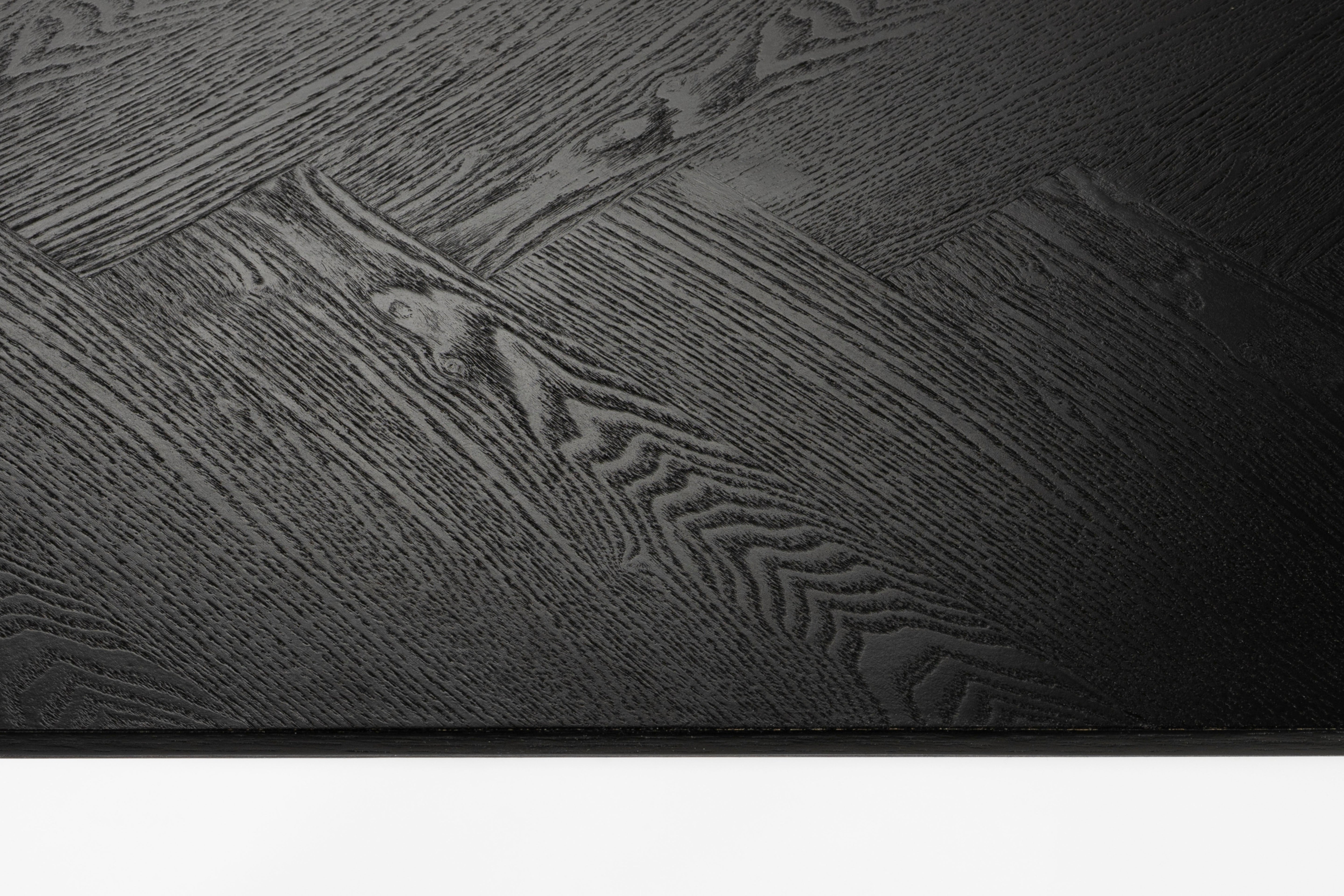 Kávový stolík FABIO čierny dubový dyha