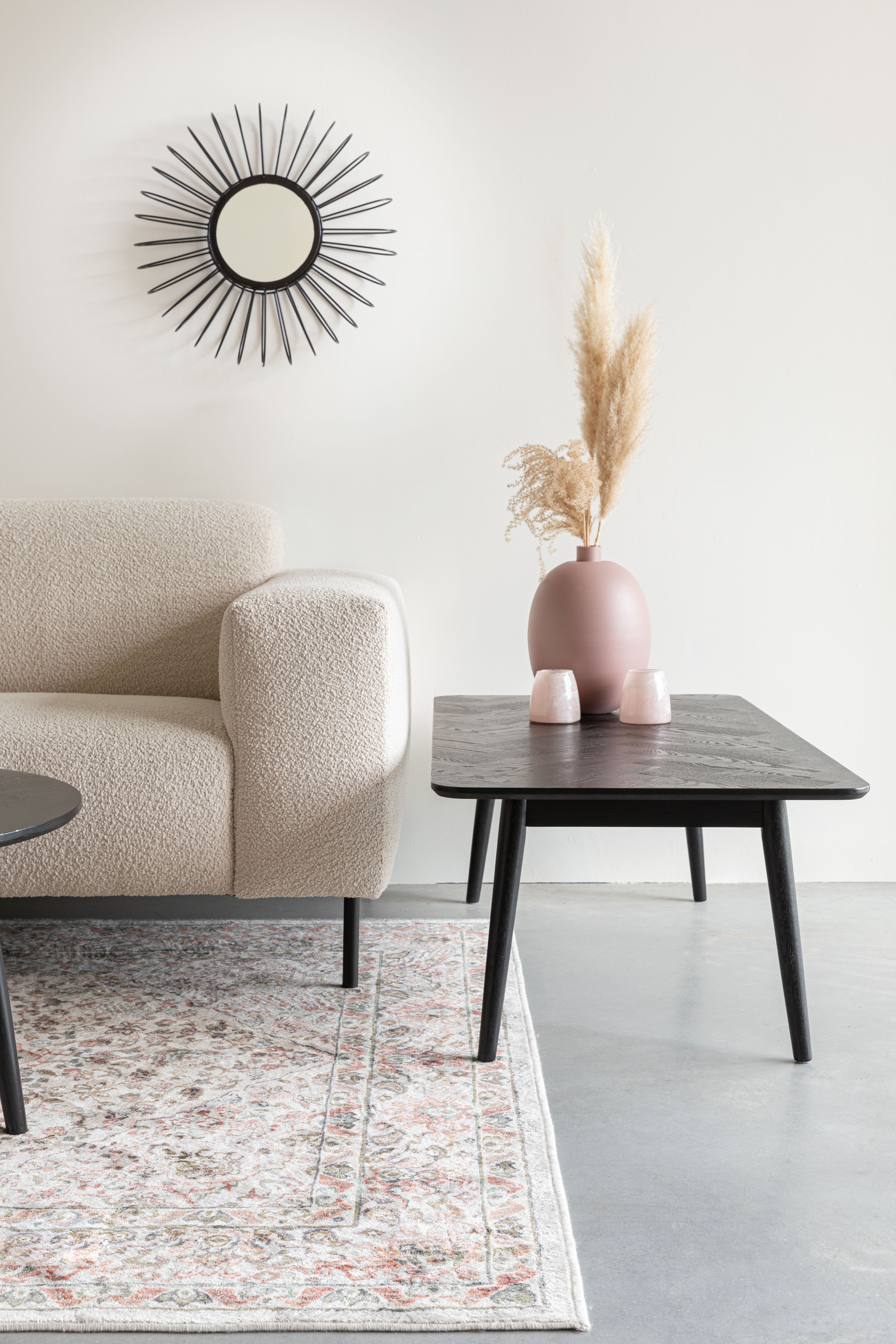 Kávový stolík FABIO čierny dubový dyha