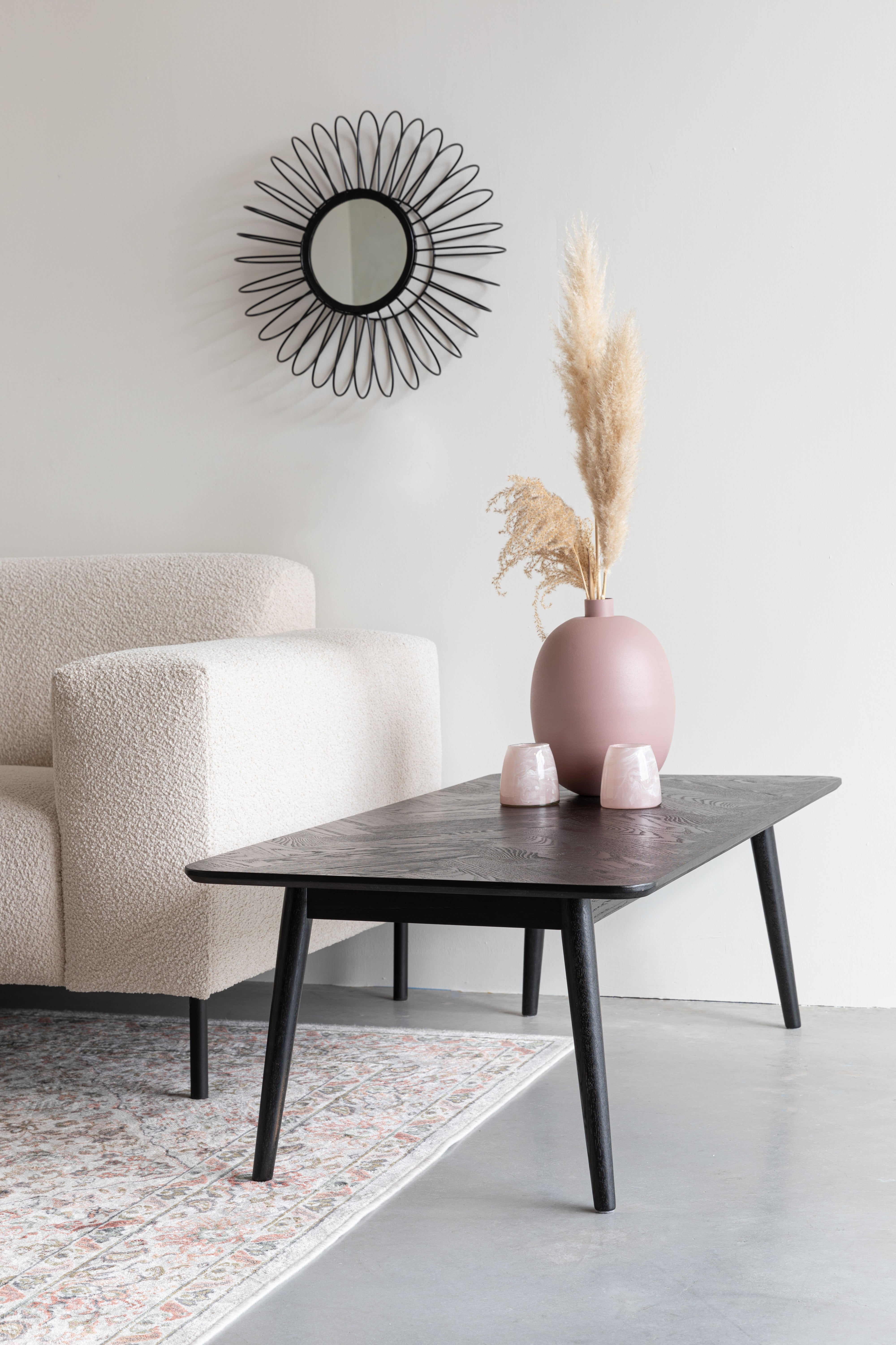 Kávový stolík FABIO čierny dubový dyha