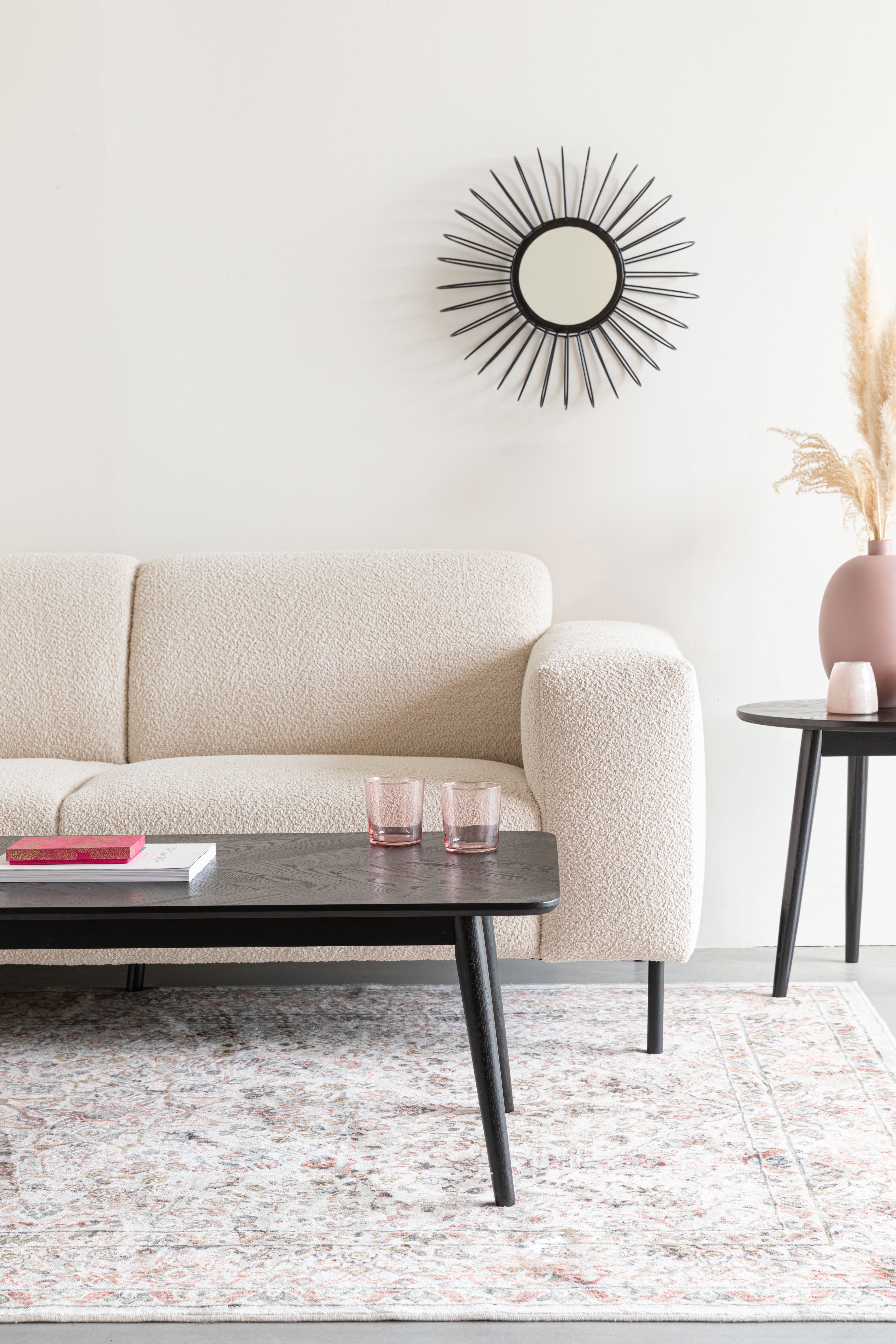 Kávový stolík FABIO čierny dubový dyha