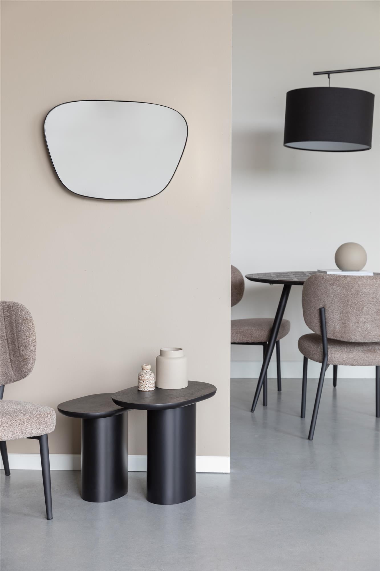 Súprava bočných stolíkov BELA čierne mango drevo