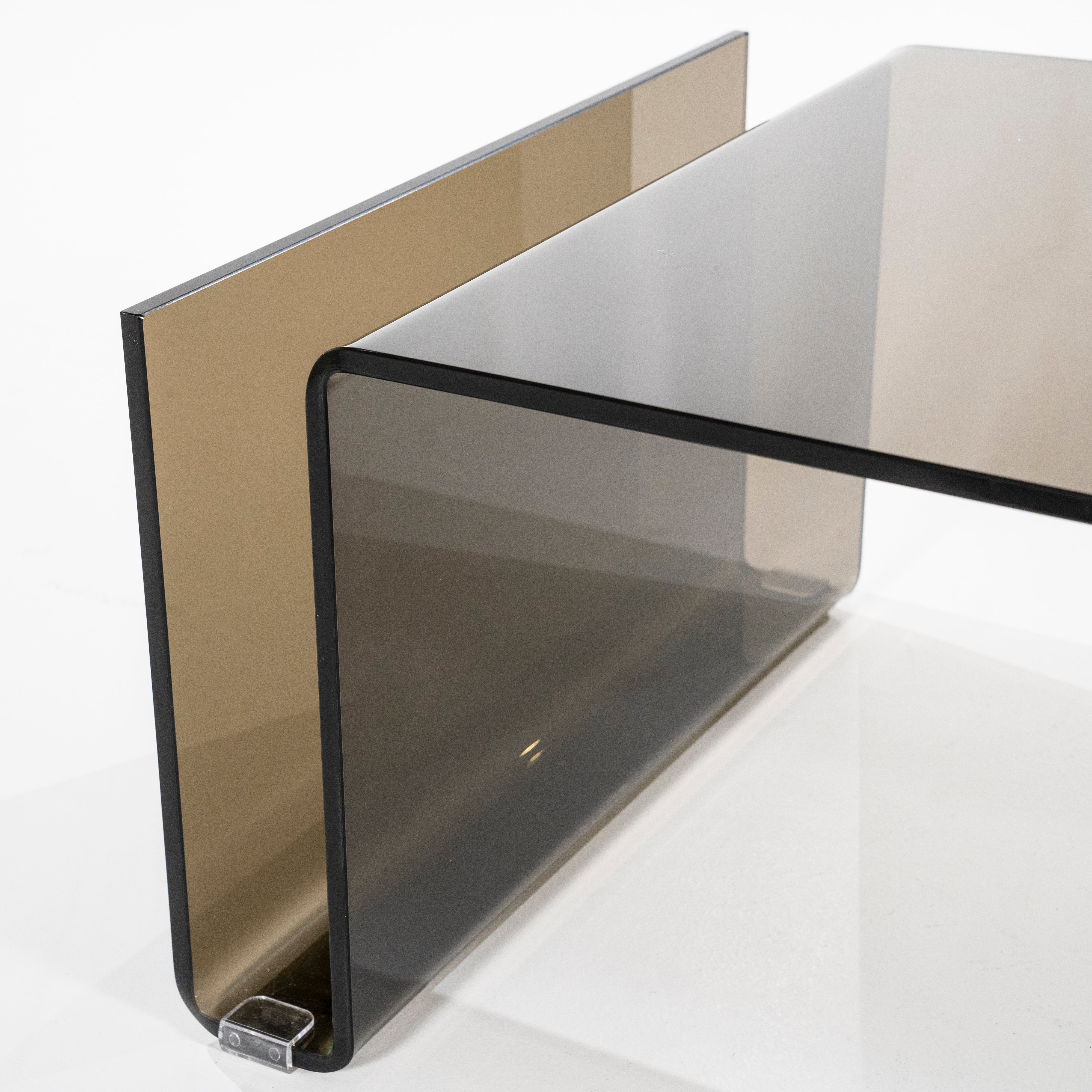 SHADOW Side Table Brown Glass