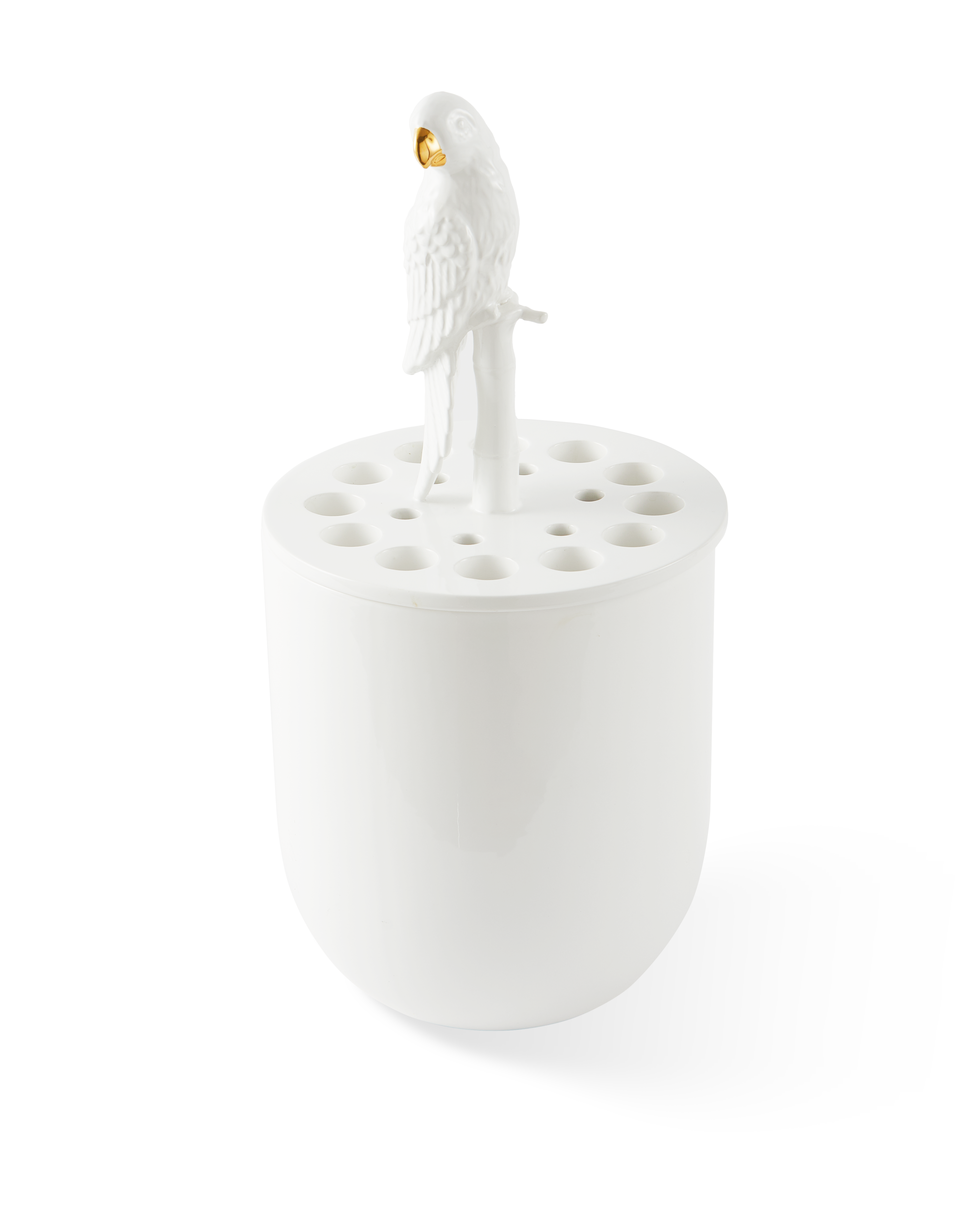 Váza BIRD-WATCHING biela keramika