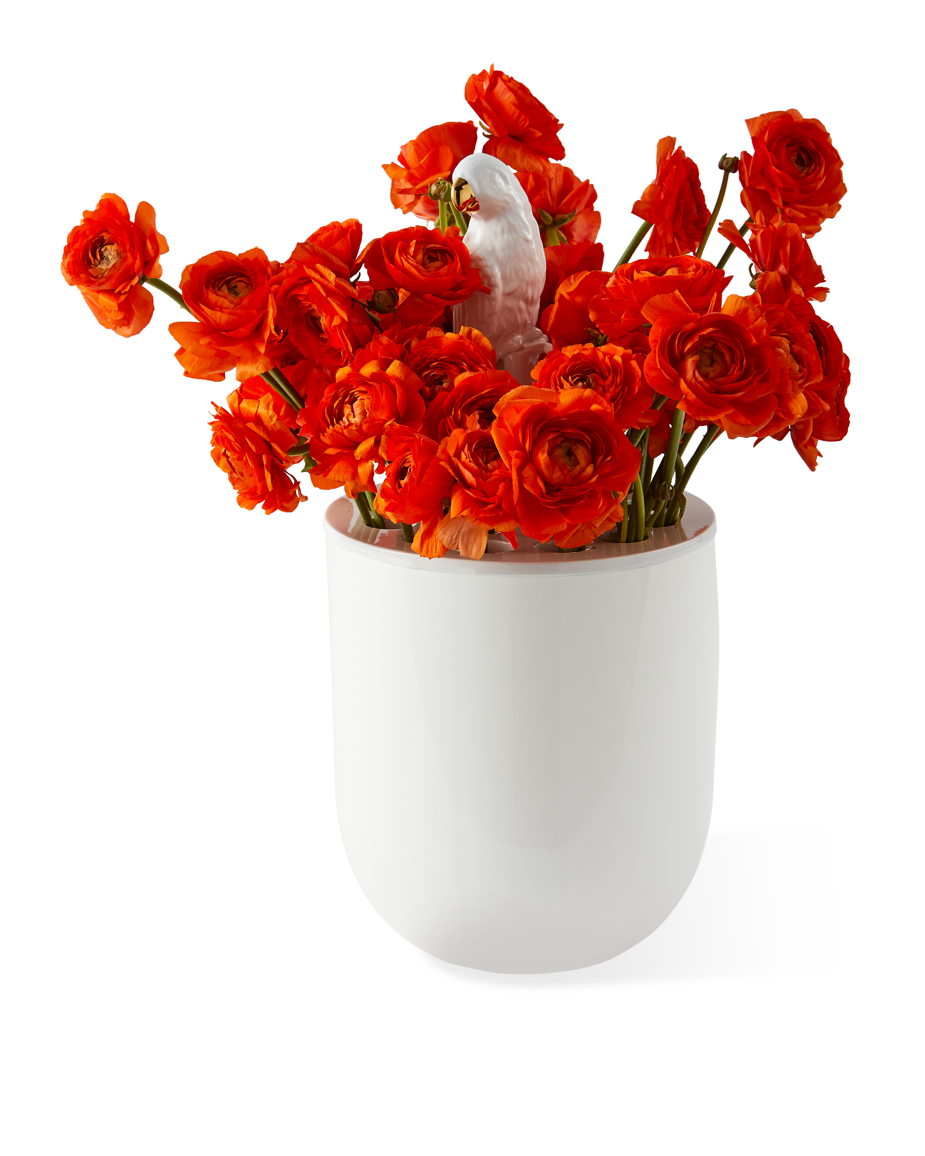 Váza BIRD-WATCHING biela keramika