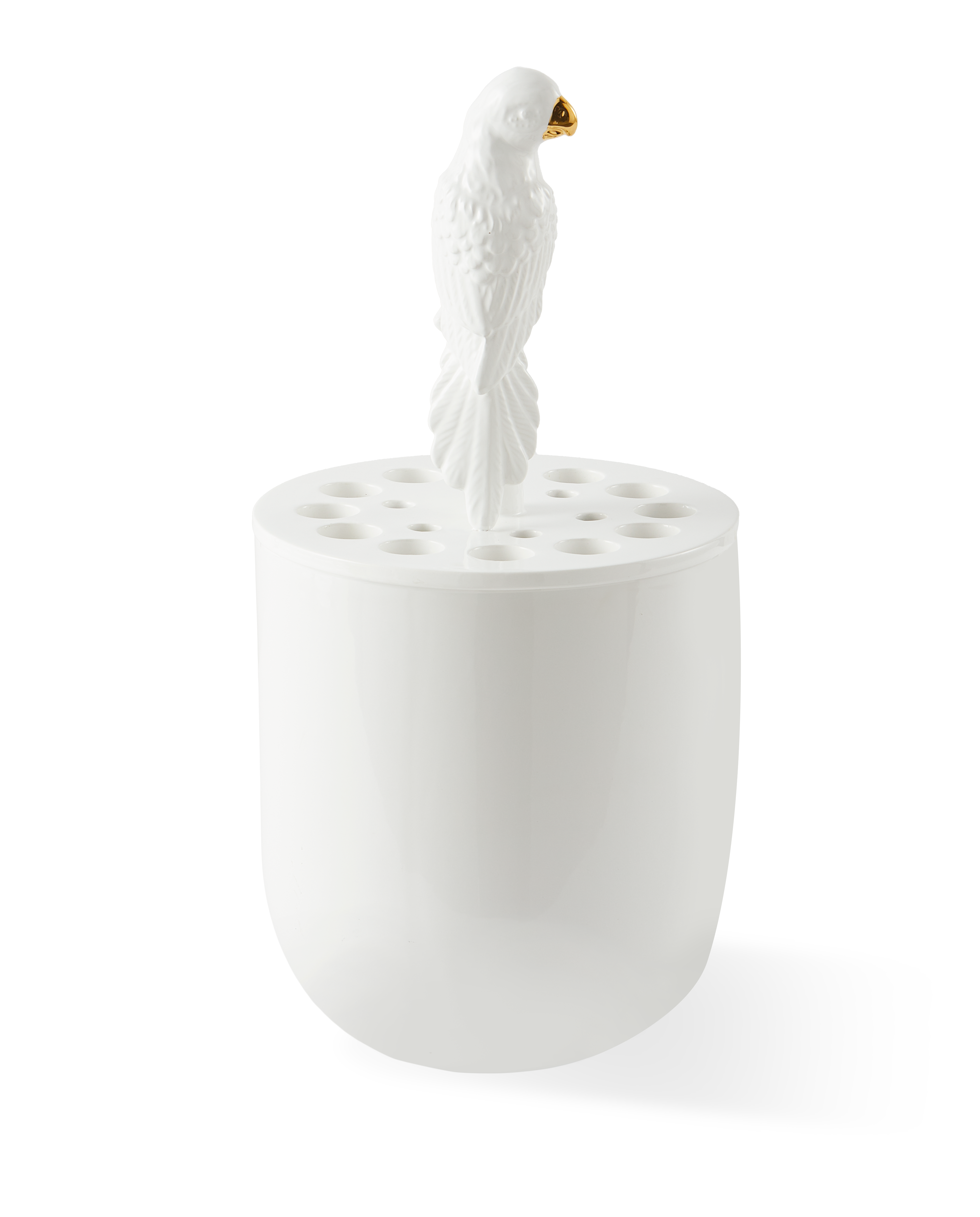 Váza BIRD-WATCHING biela keramika