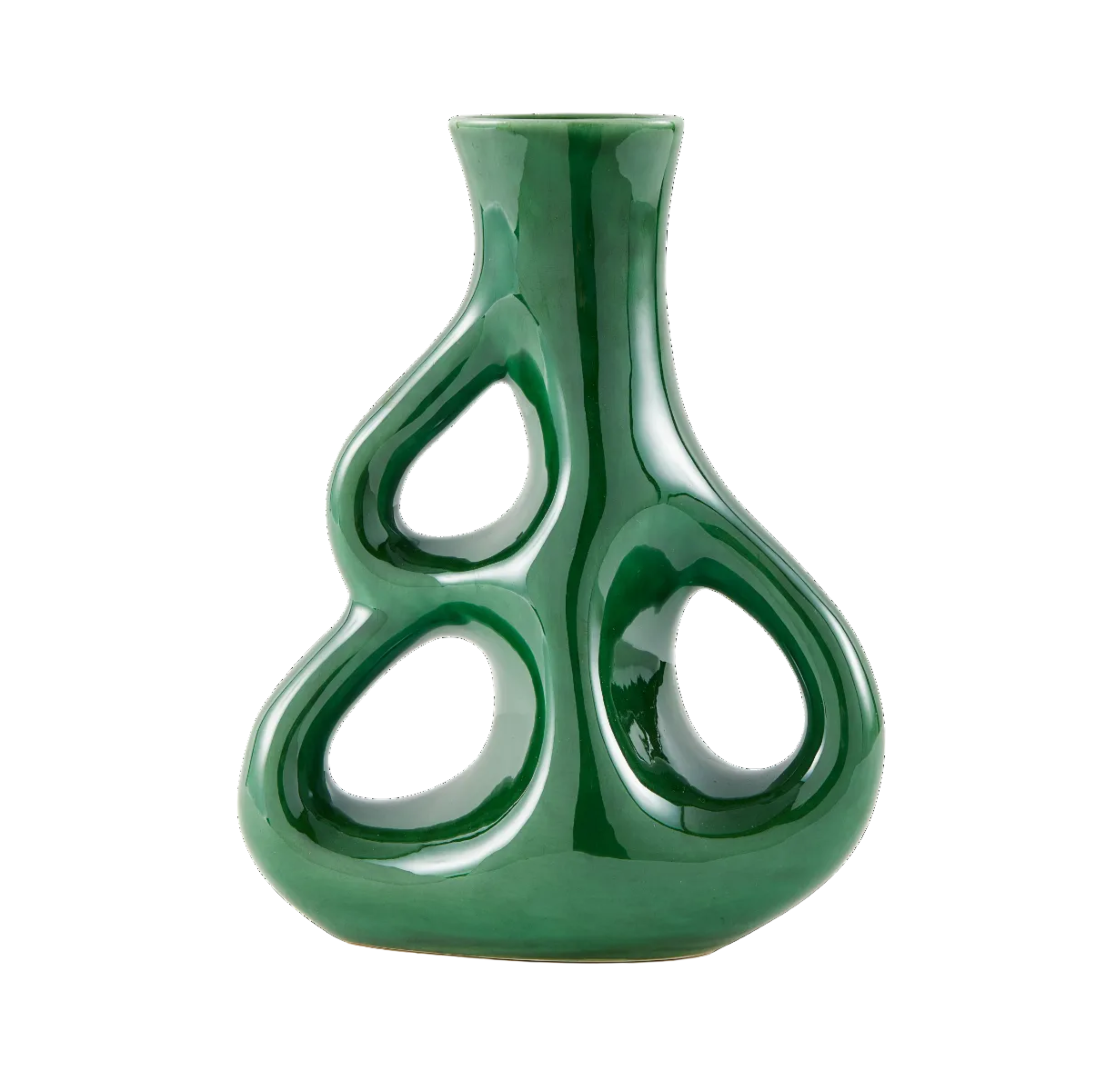 Vase THREE EARS dark green
