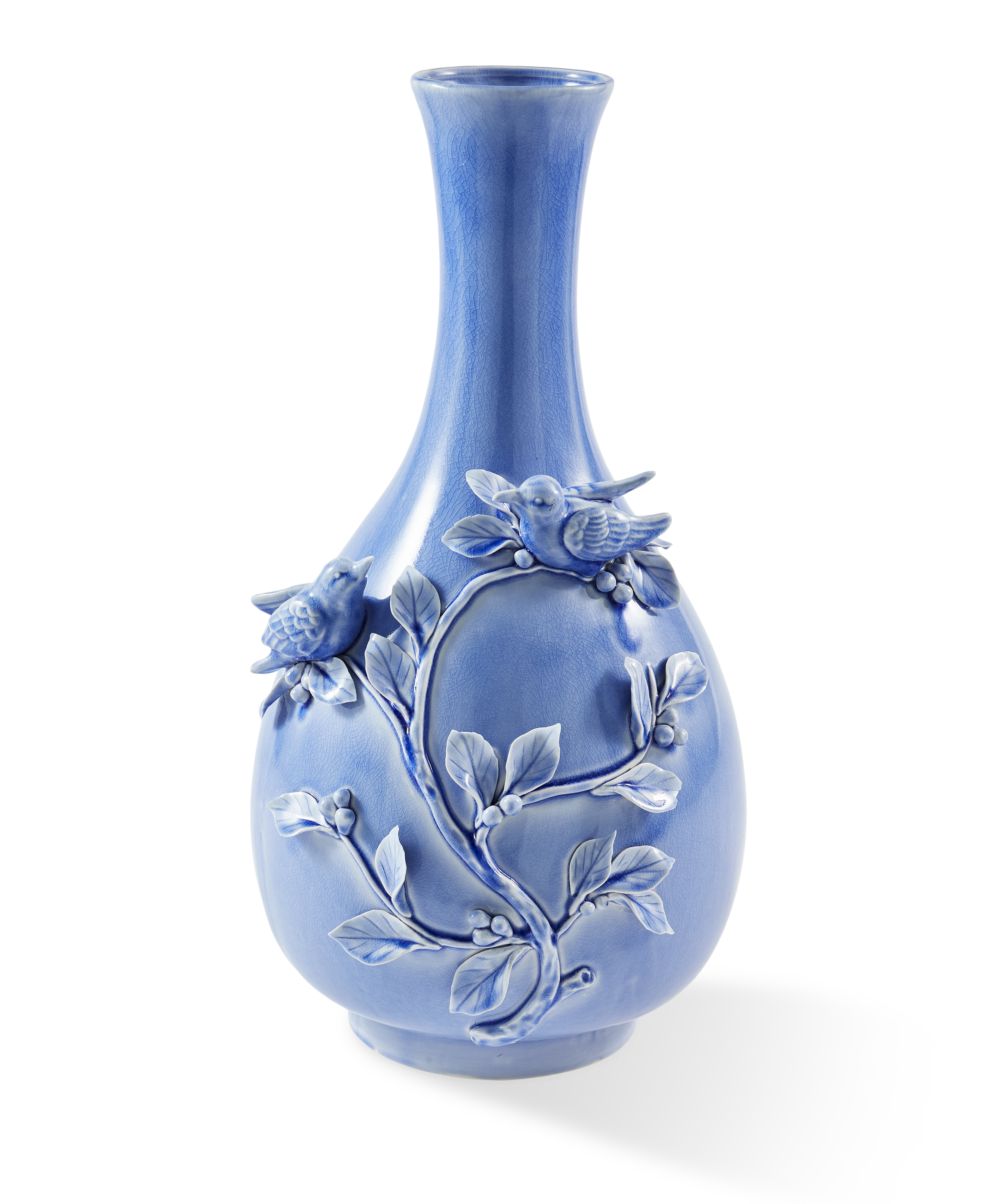 3D BIRDS Vase blue
