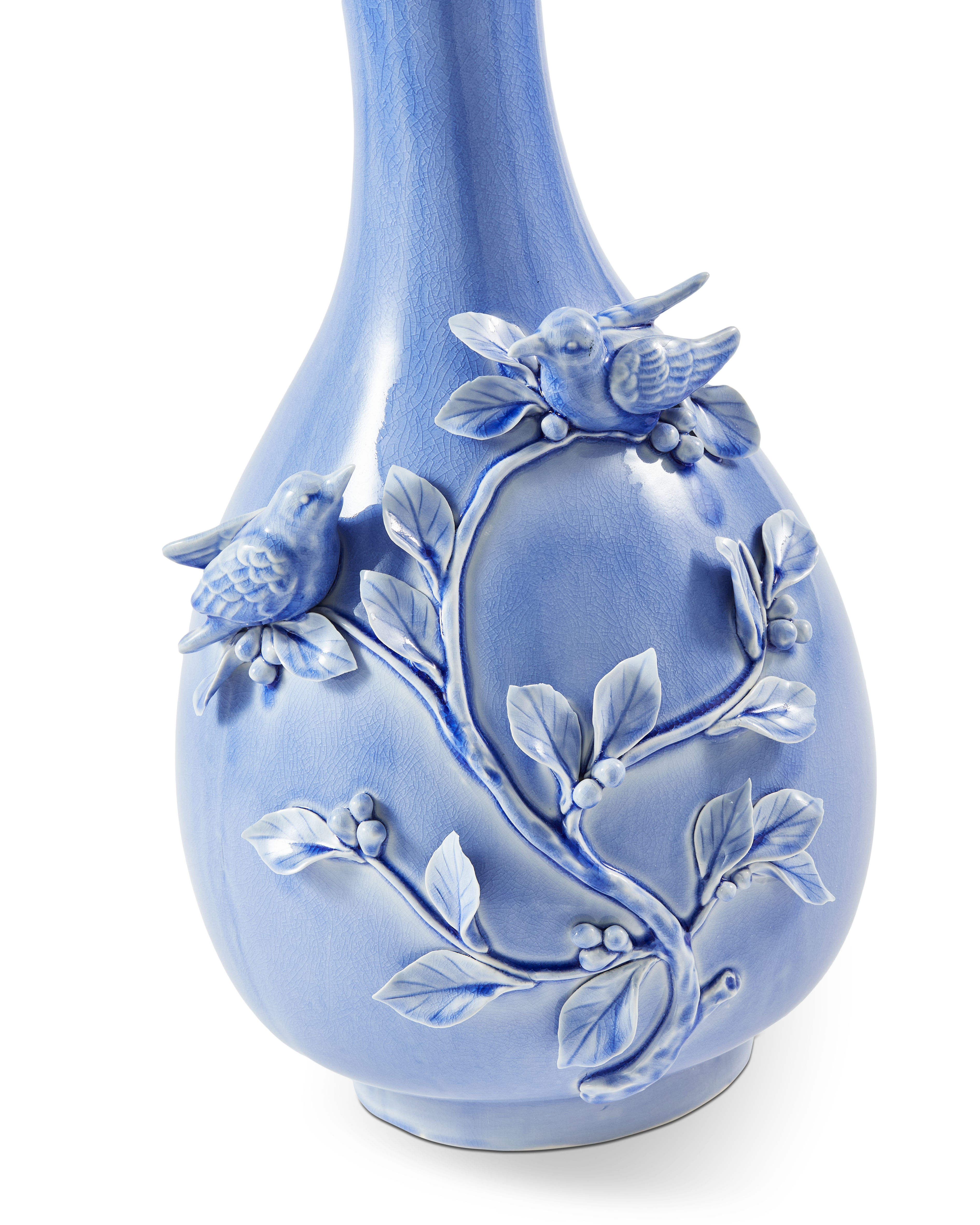 3D BIRDS Vase blue