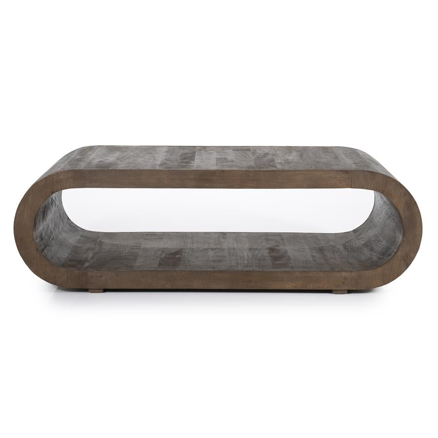 Kávový stolík ELORA tmavohnedé mango drevo