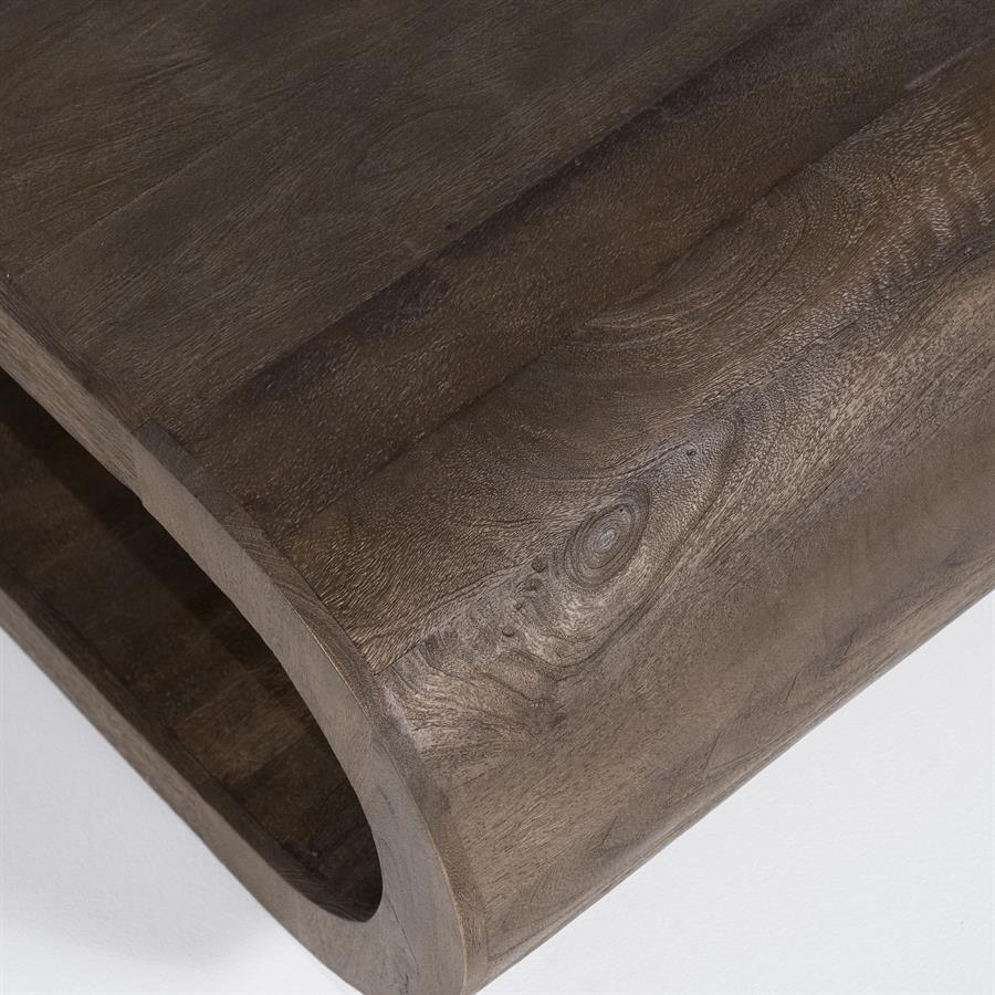 Kávový stolík ELORA tmavohnedé mango drevo