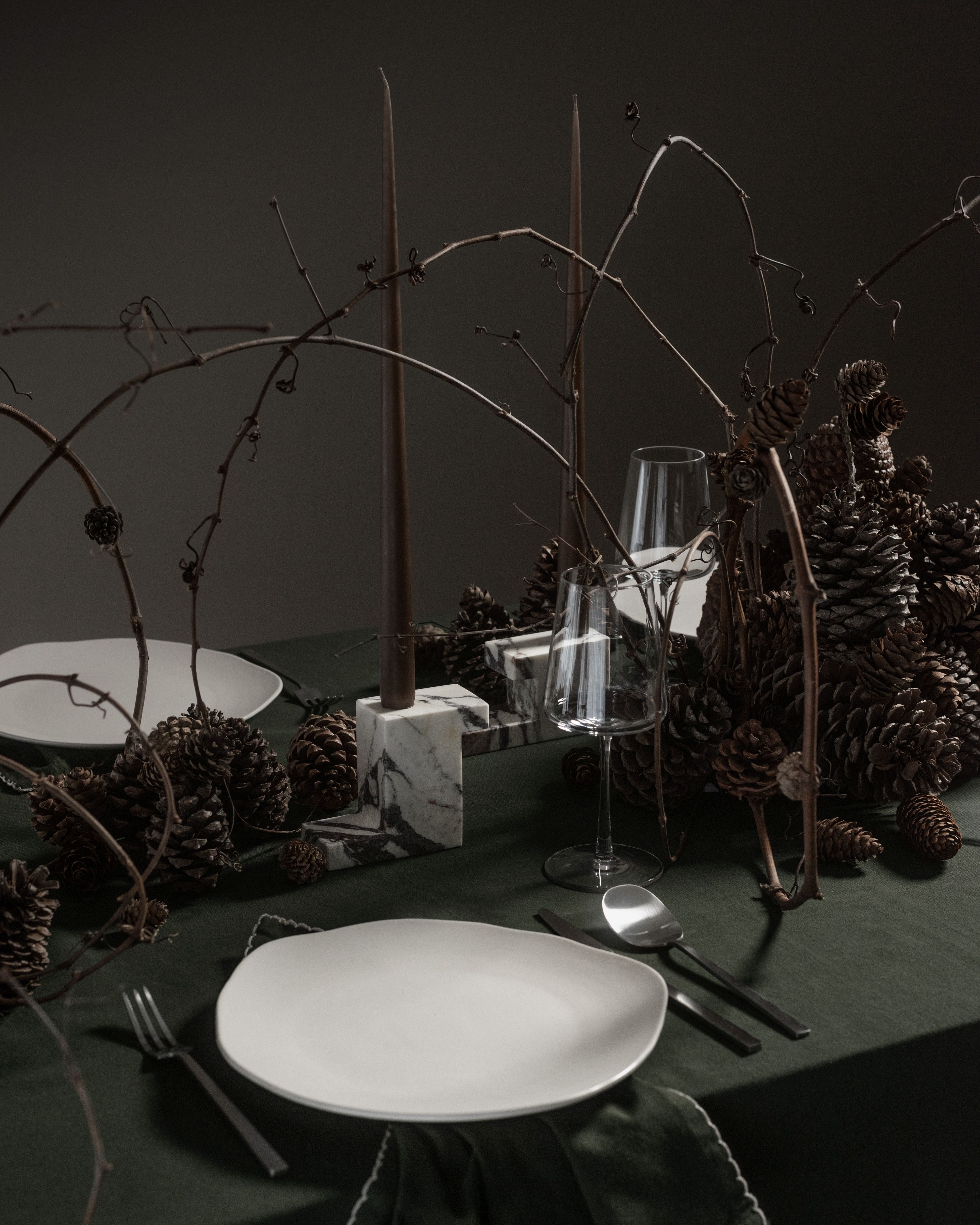 Súprava tanierov NATIVE biela kamenina