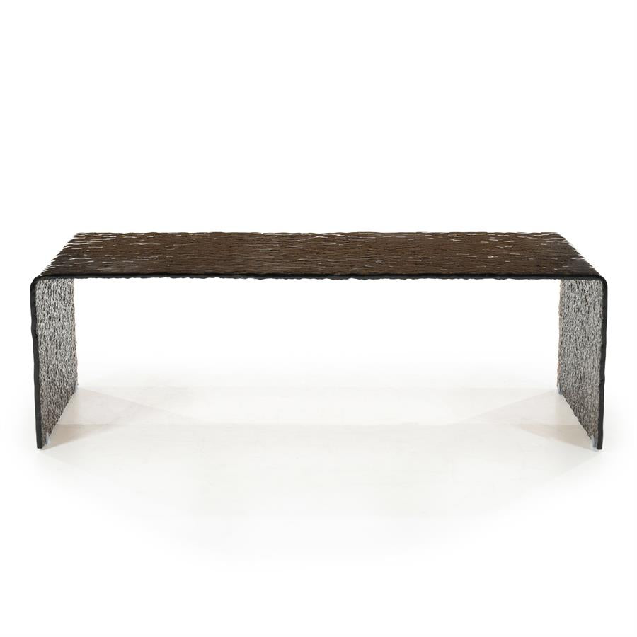 RIPPLE Coffee Table Dark Brown Glass