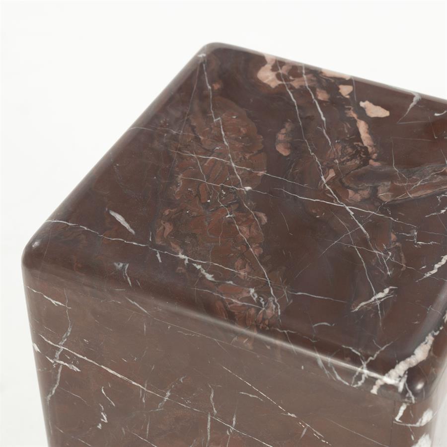 Bočný stolík DICE bordový mramor