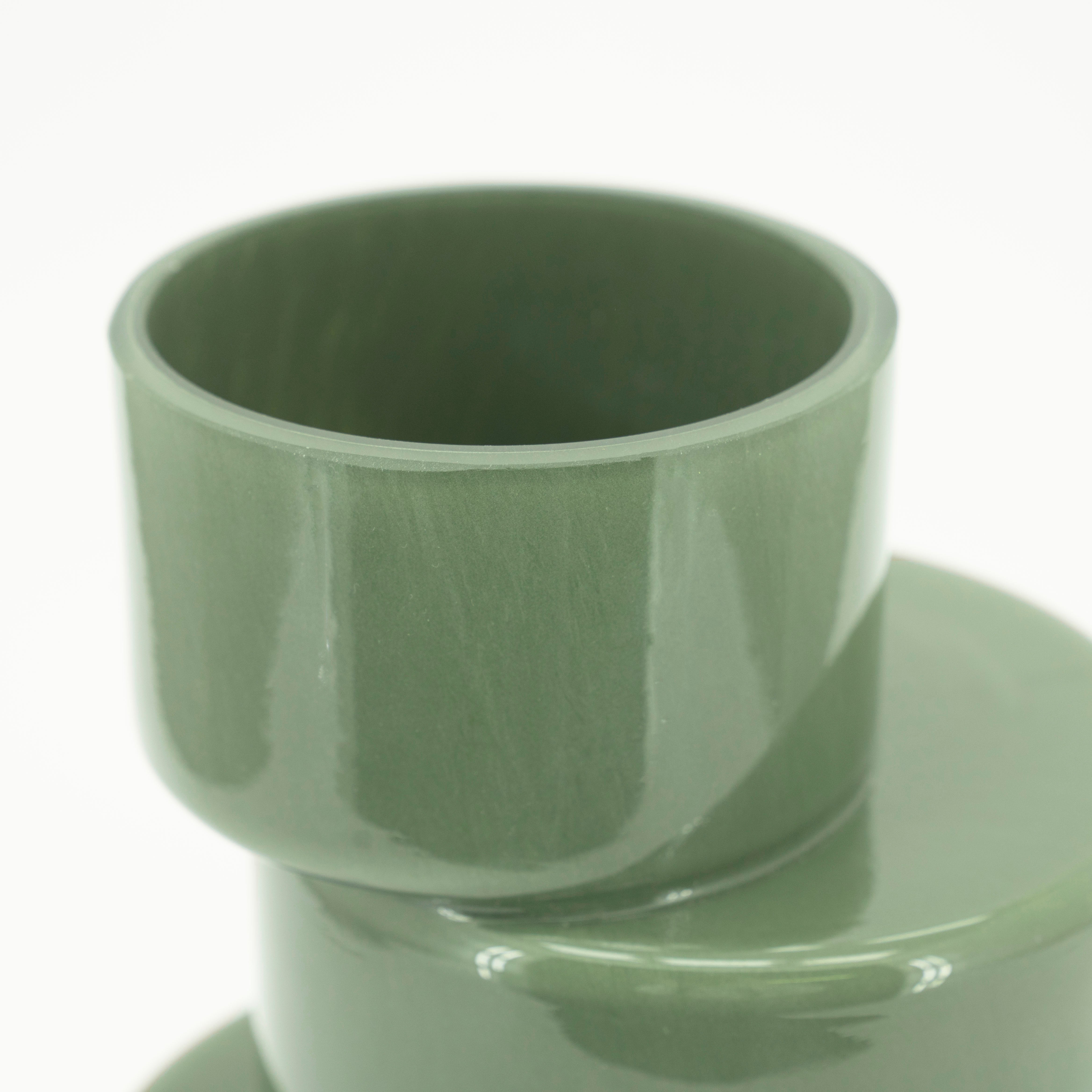 Sklenený váza PILA zelená