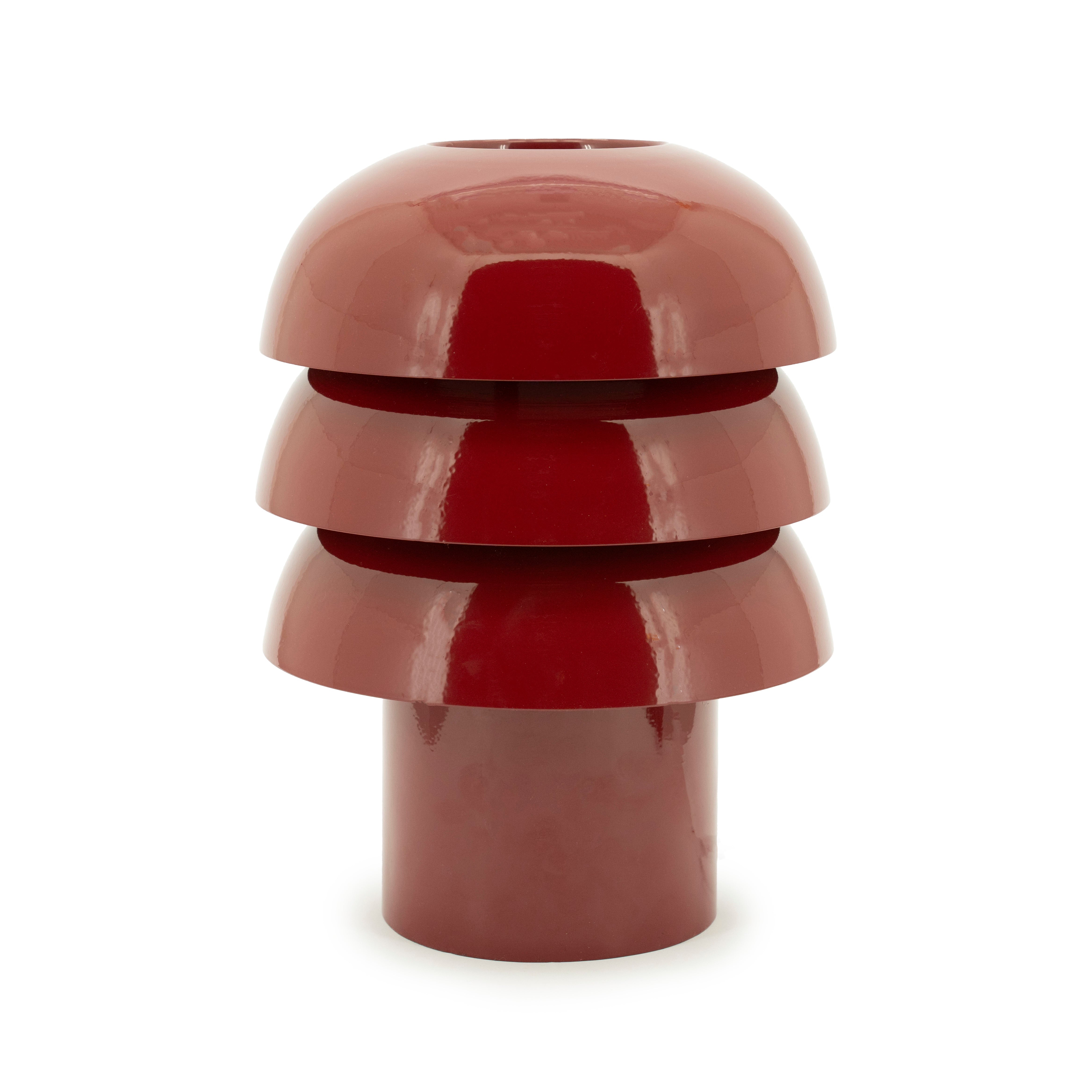 Stolná lampa CURO burgundská